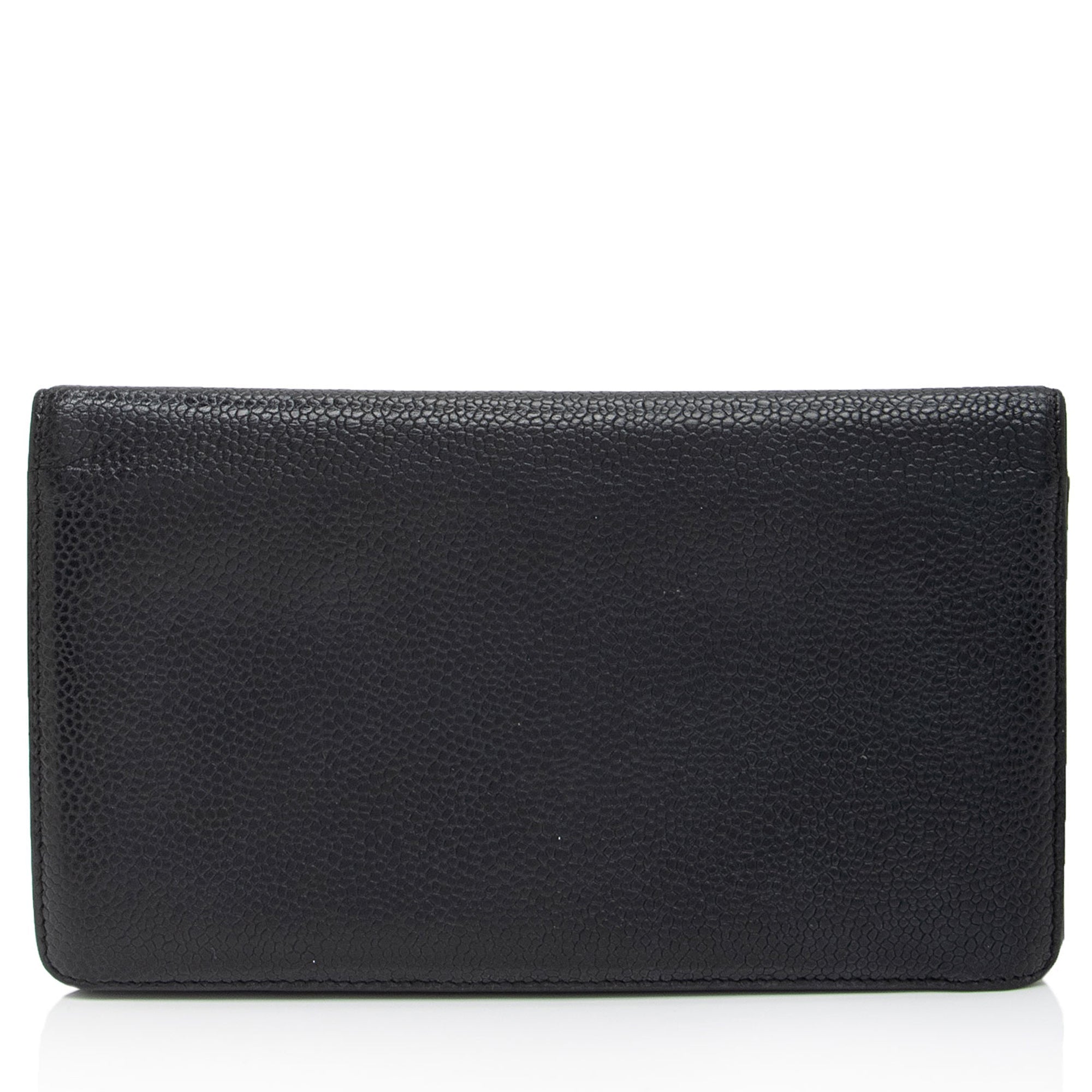 Chanel Caviar Leather Timeless CC Yen Wallet (SHF-LO1ZVY)