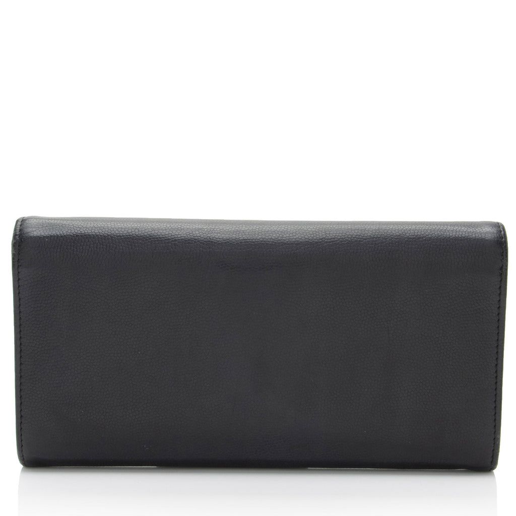 Chanel Caviar Leather Timeless Wallet (SHF-kbpgFo)