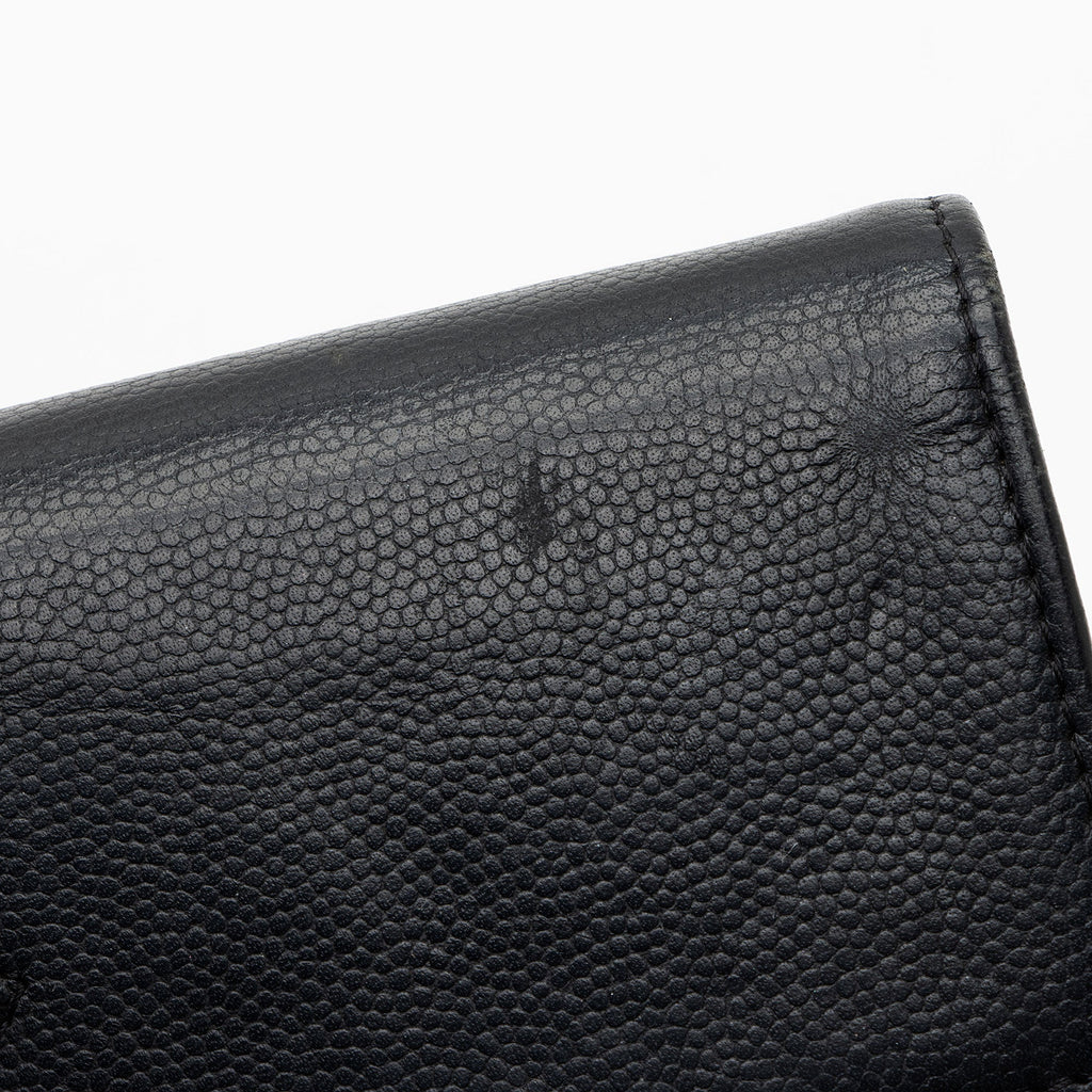 Chanel Caviar Leather Timeless Wallet (SHF-kbpgFo)