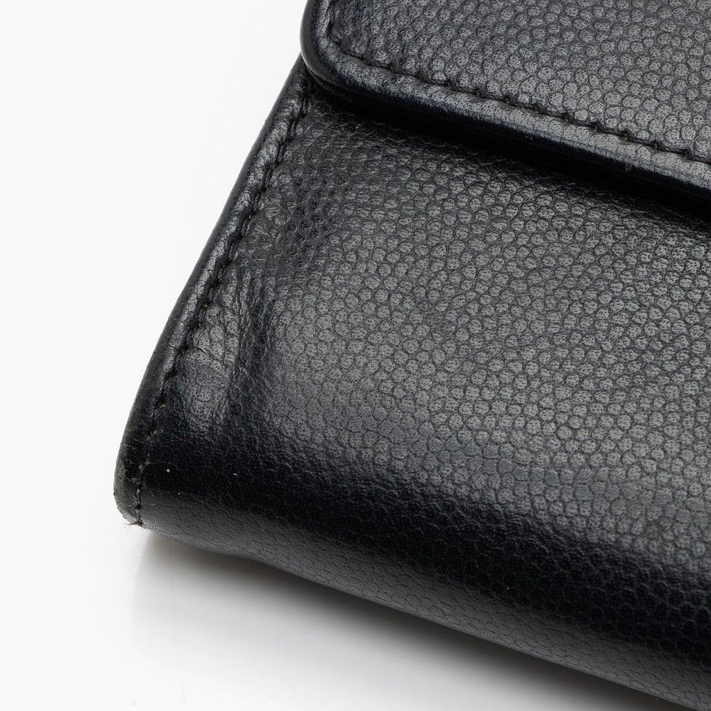 Chanel Caviar Leather Timeless Wallet (SHF-kbpgFo)