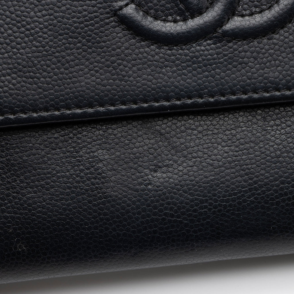 Chanel Caviar Leather Timeless Wallet (SHF-kbpgFo)