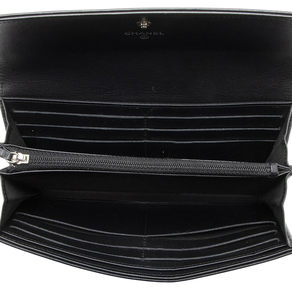 Chanel Caviar Leather Timeless Wallet (SHF-kbpgFo)