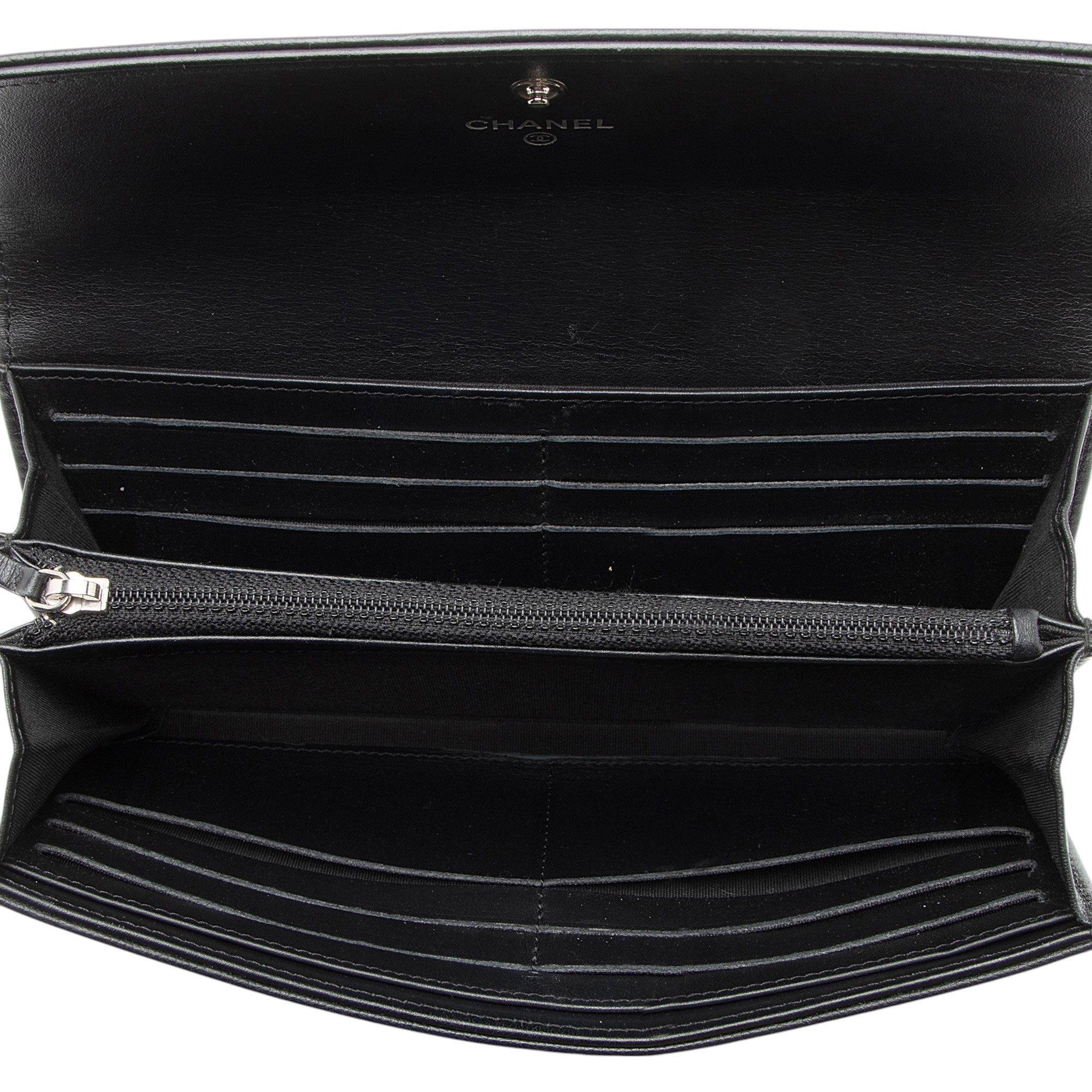 Chanel Caviar Leather Timeless Wallet (SHF-kbpgFo)