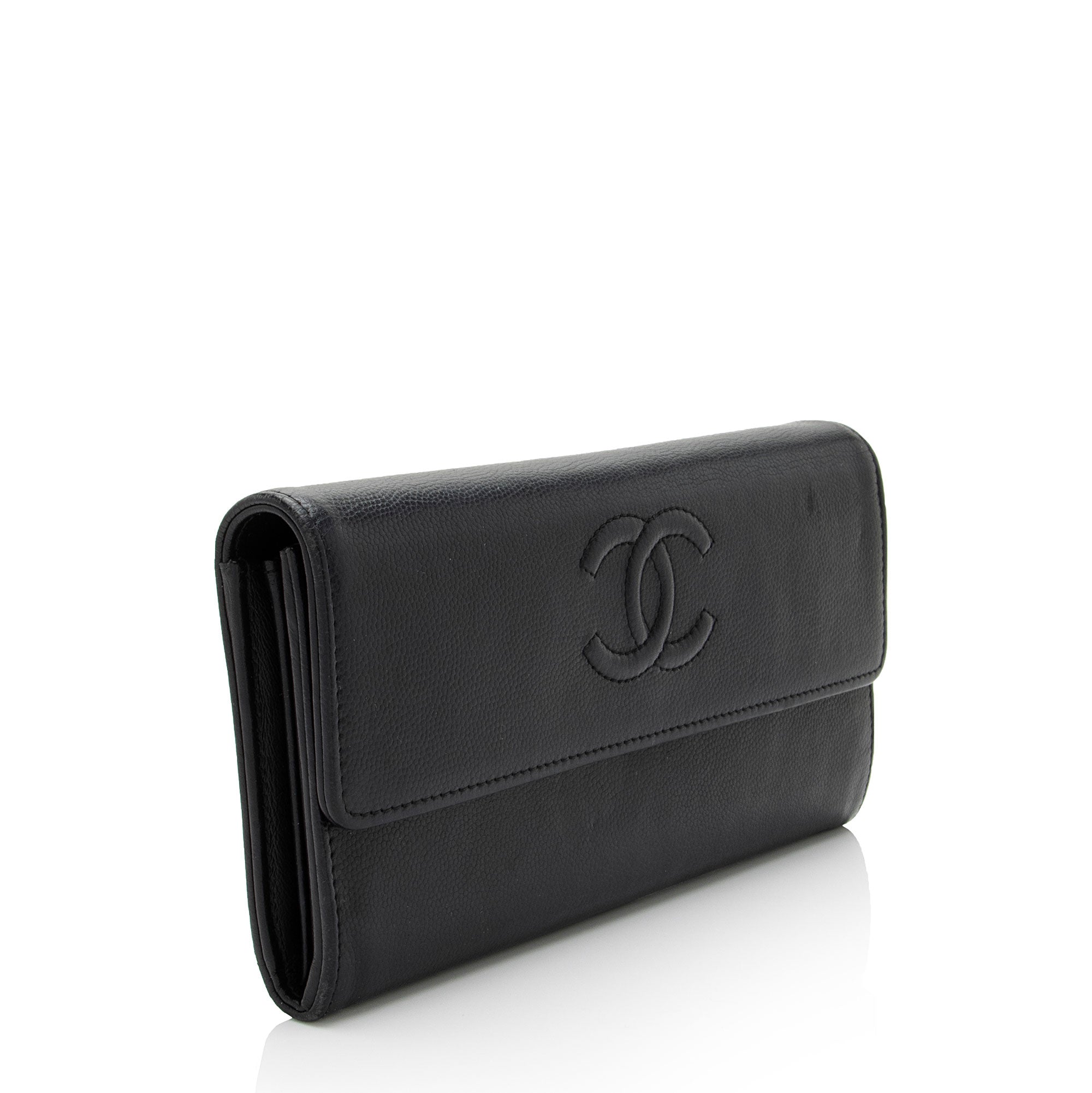 Chanel Caviar Leather Timeless Wallet (SHF-kbpgFo)
