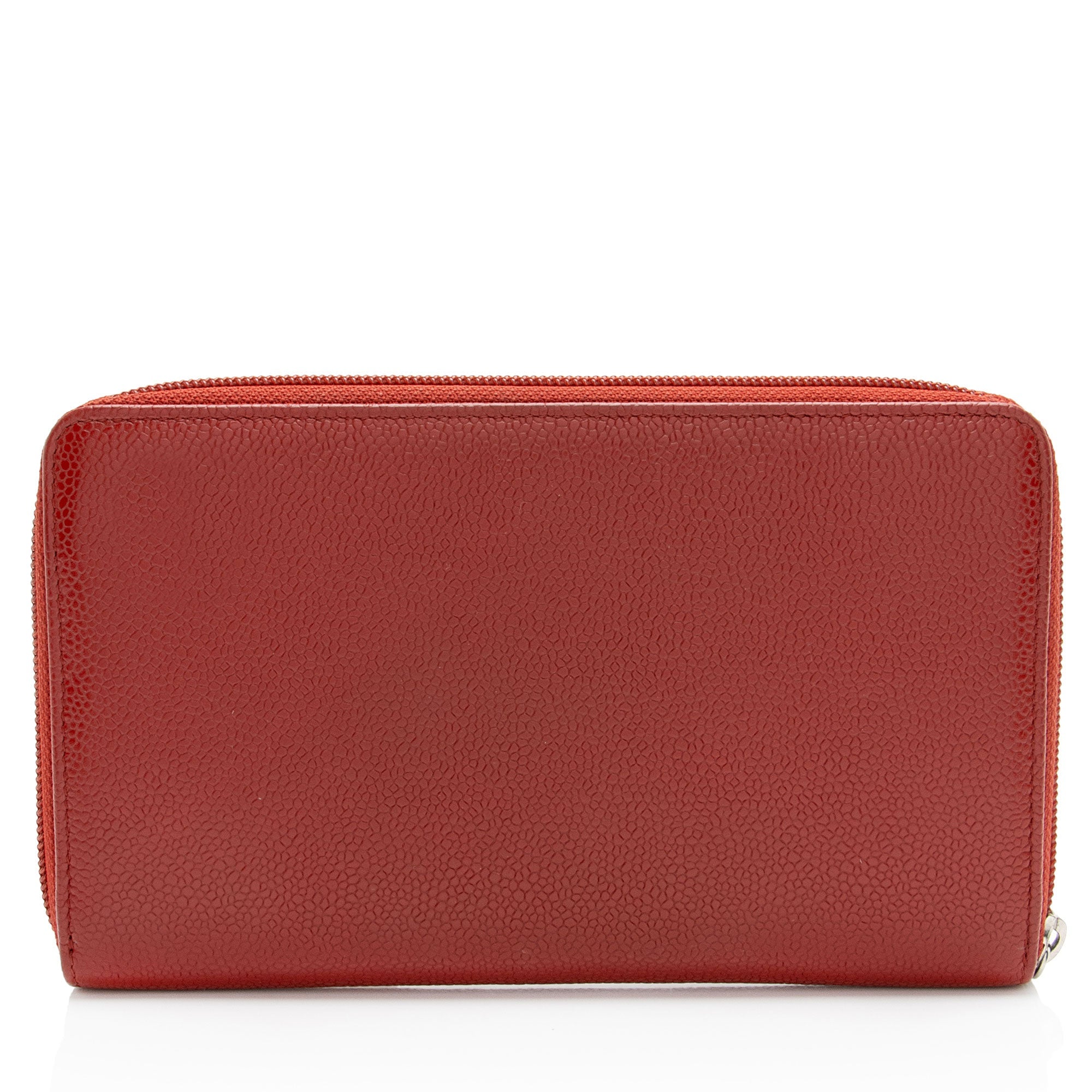 Chanel Caviar Leather Timeless Zip Around Organizer Wallet