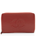 Chanel Caviar Leather Timeless Zip Around Organizer Wallet