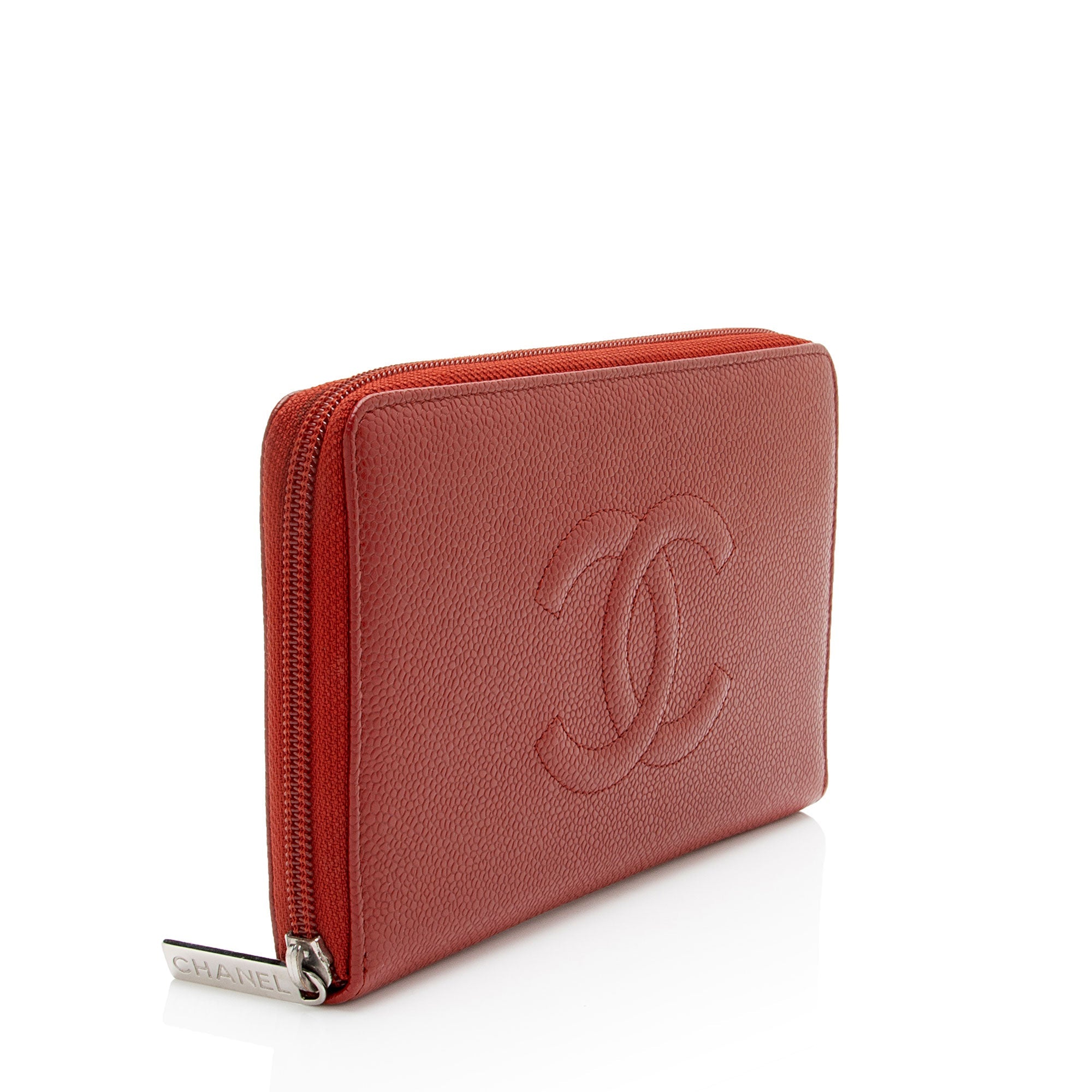 Chanel Caviar Leather Timeless Zip Around Organizer Wallet