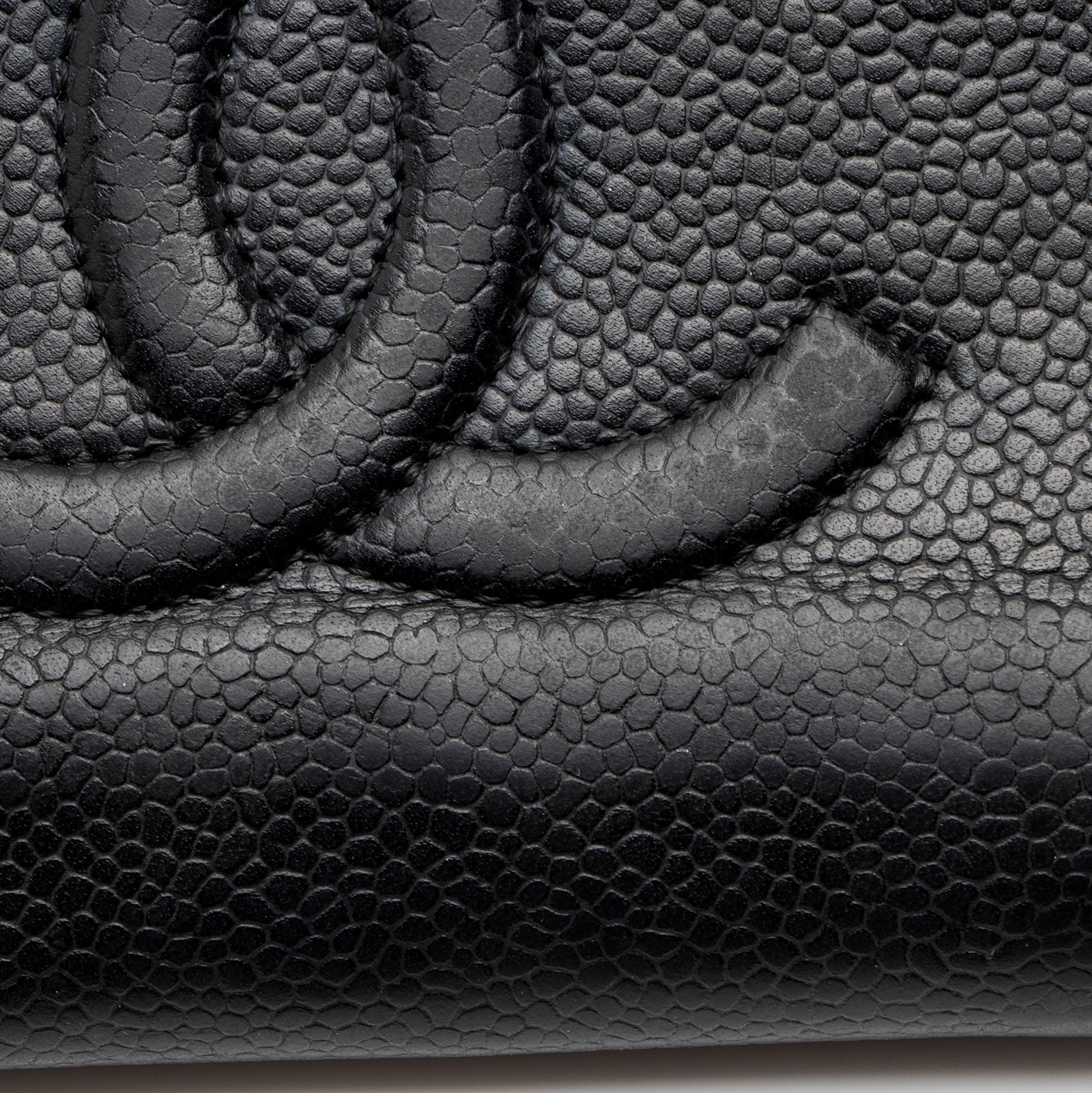 Chanel Caviar Leather Timeless Zip Around Wallet