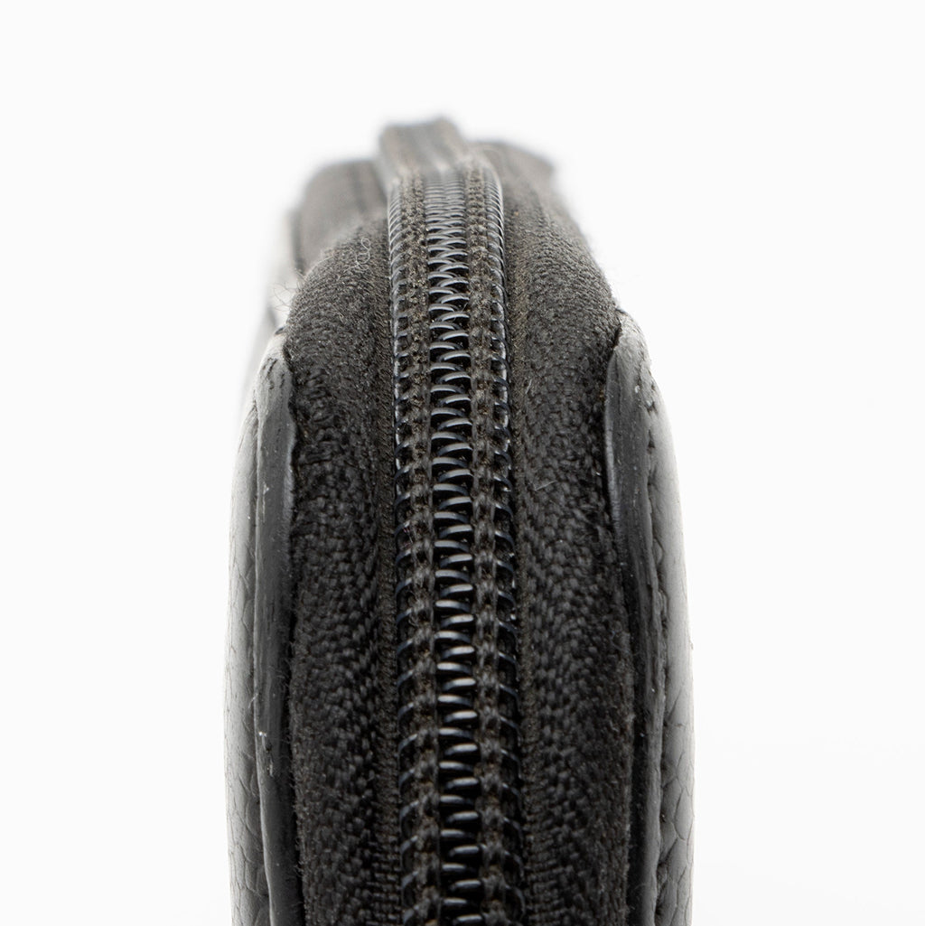 Chanel Caviar Leather Timeless Zip Around Wallet