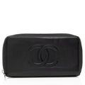 Chanel Caviar Leather Timeless Zip Around Wallet