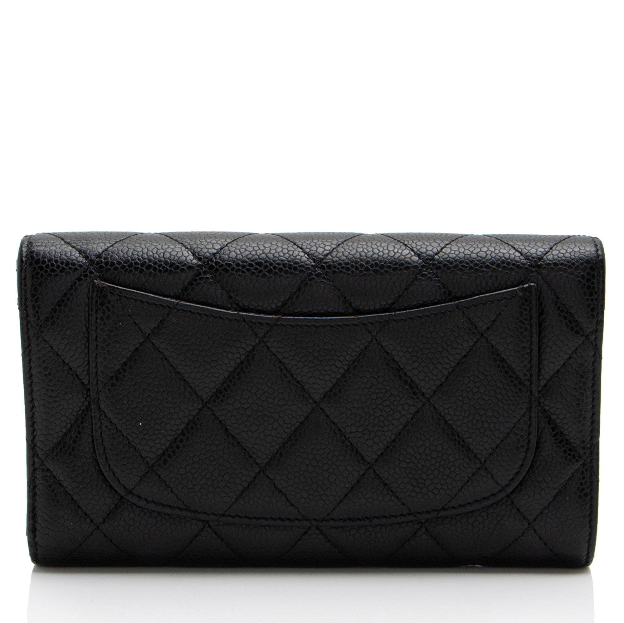Chanel Caviar Leather Trifold Wallet (SHF-CKsJOS)