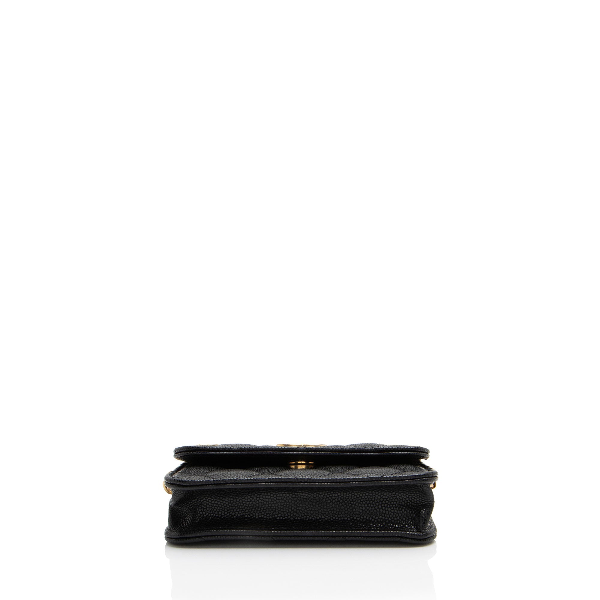 Chanel Caviar Leather Twist You Buttons Chain Belt Bag