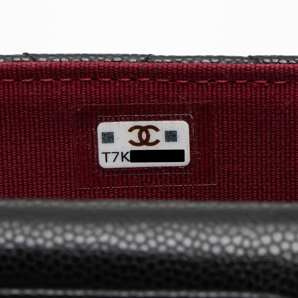 Chanel Caviar Leather Twist You Buttons Chain Belt Bag