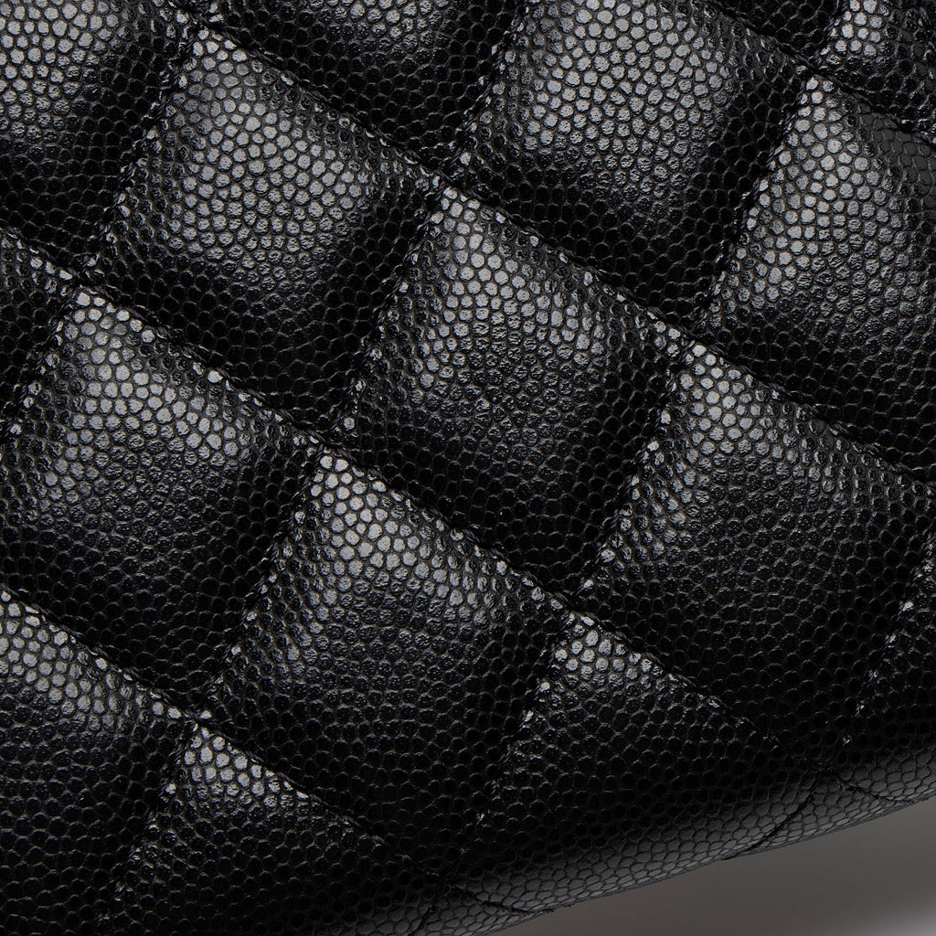 Chanel Caviar Leather Twist You Buttons Chain Belt Bag
