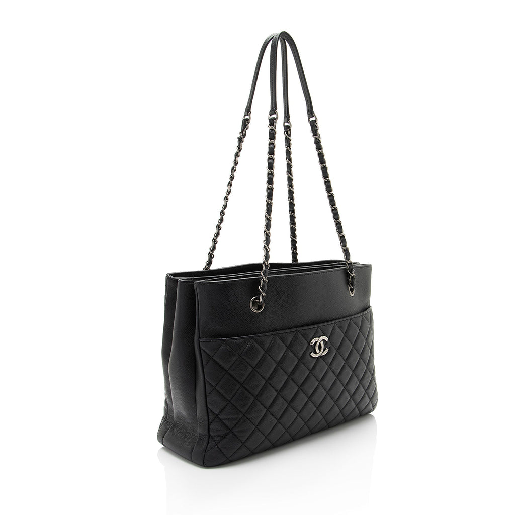 Chanel Caviar Leather Urban Companion Tote (SHF-nAN9Fg)