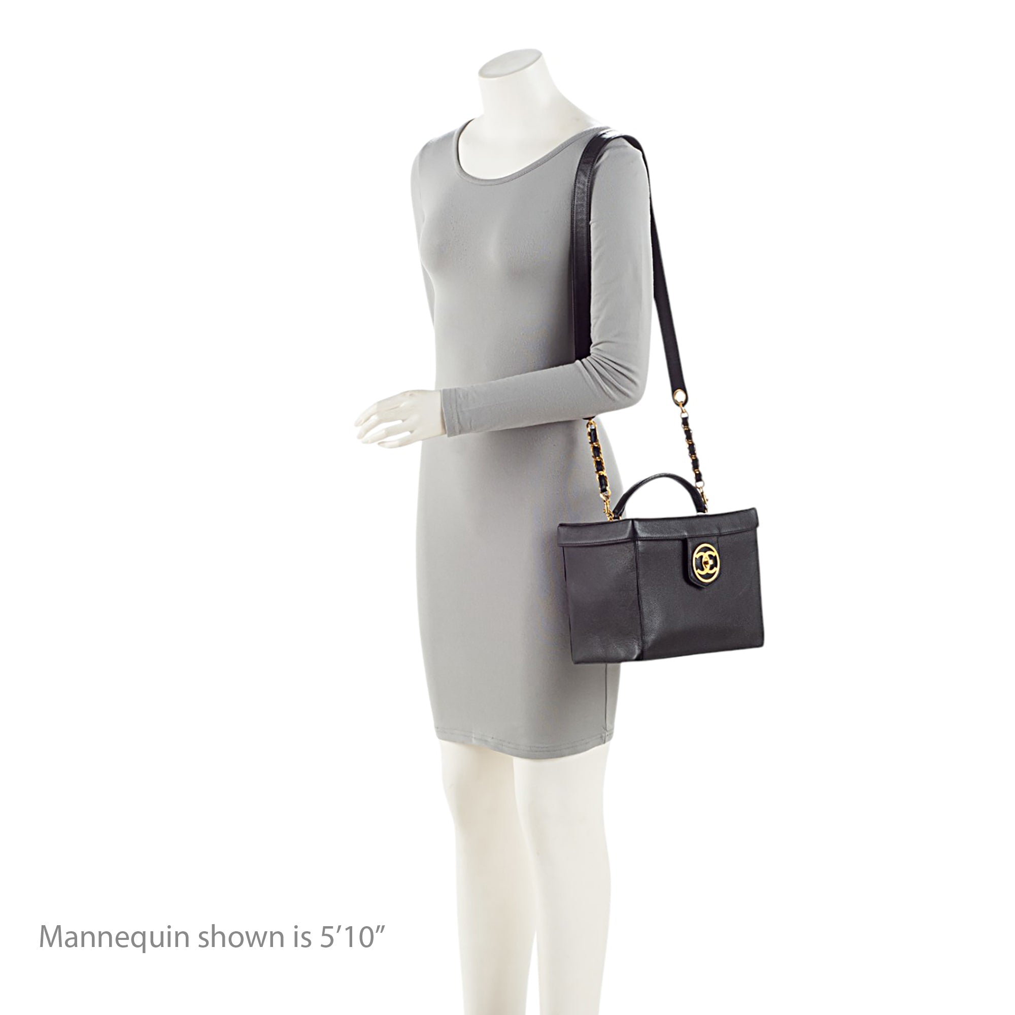 Chanel Vintage Caviar Leather Vanity Train Case