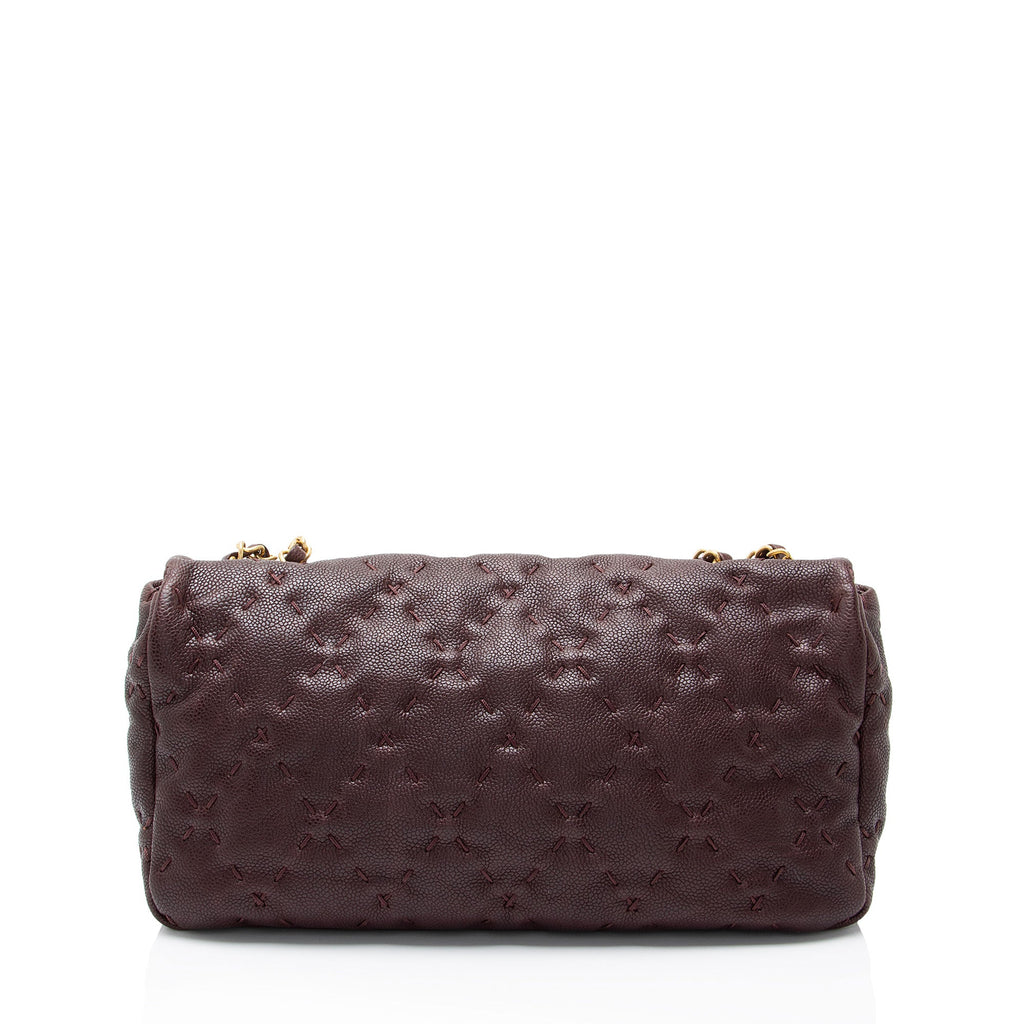 Chanel Caviar Leather Wild Stitch Flap Shoulder Bag