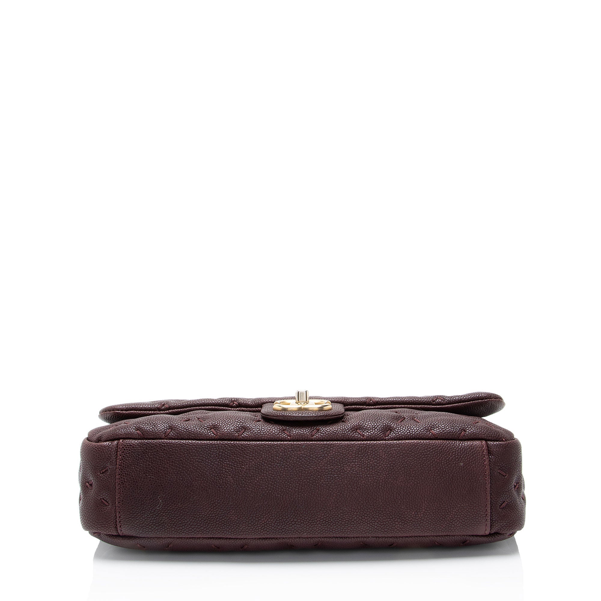 Chanel Caviar Leather Wild Stitch Flap Shoulder Bag