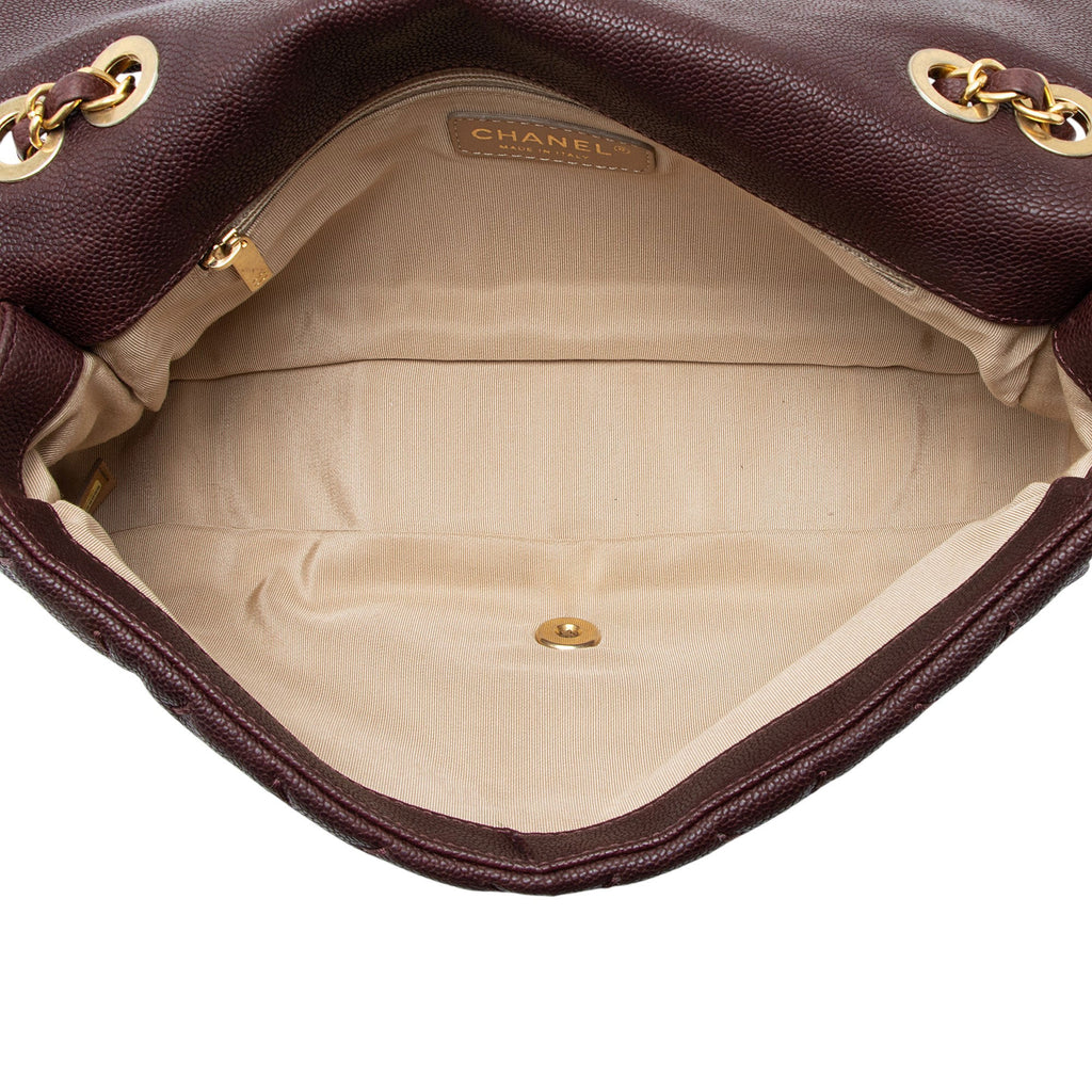 Chanel Caviar Leather Wild Stitch Flap Shoulder Bag