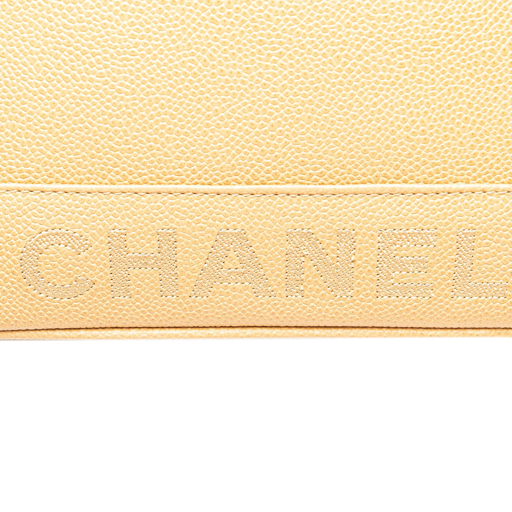 Chanel Caviar Logo Chain Shoulder Bag