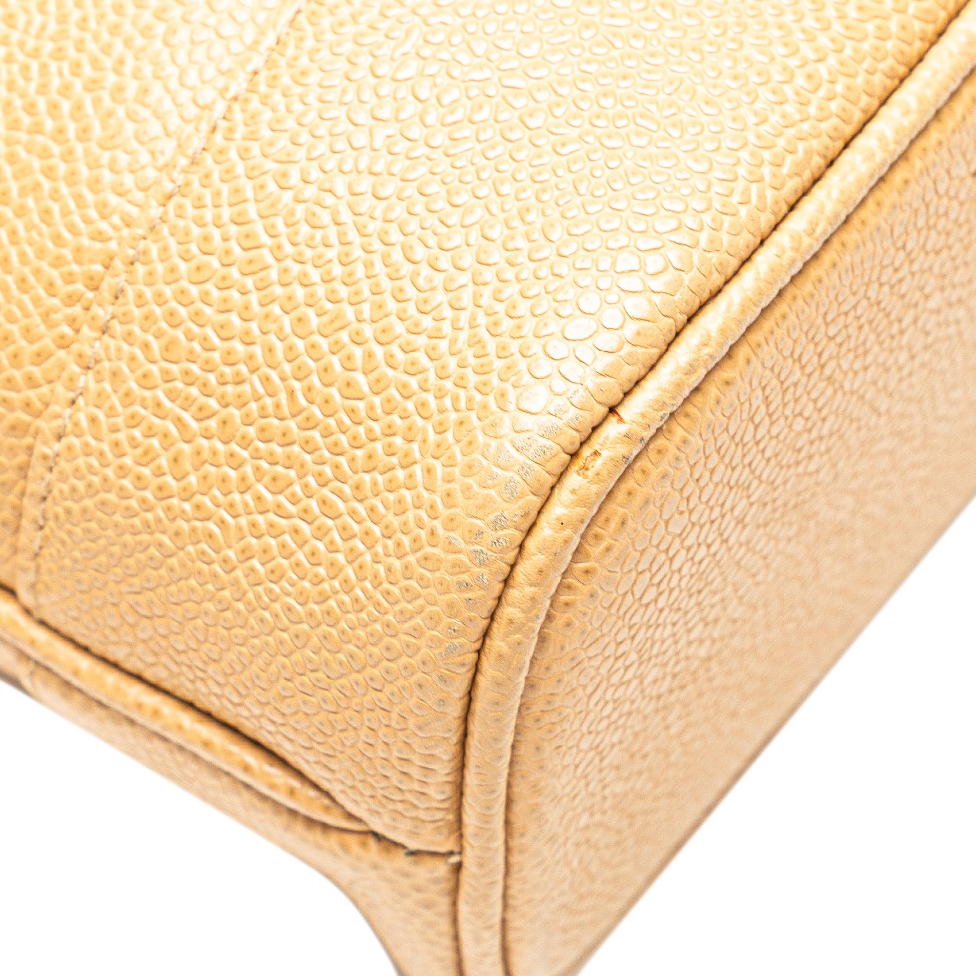 Chanel Caviar Logo Chain Shoulder Bag