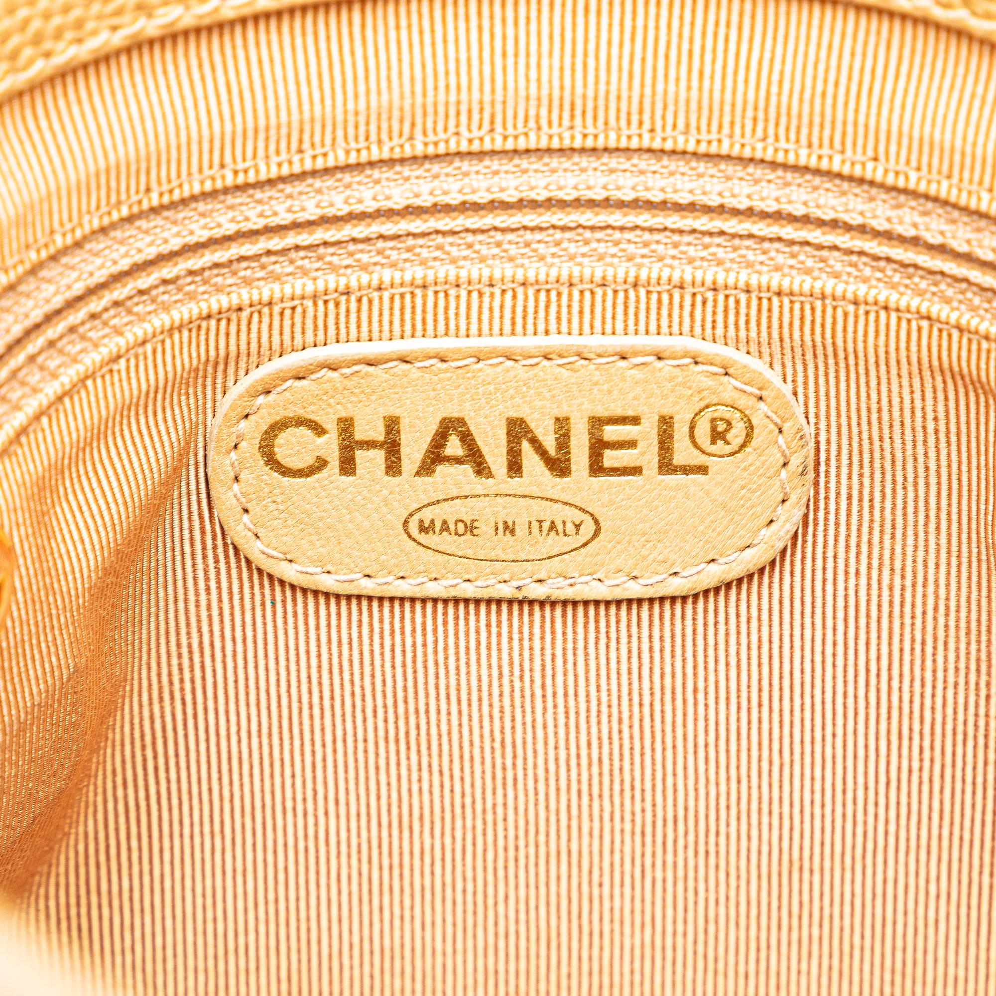 Chanel Caviar Logo Chain Shoulder Bag