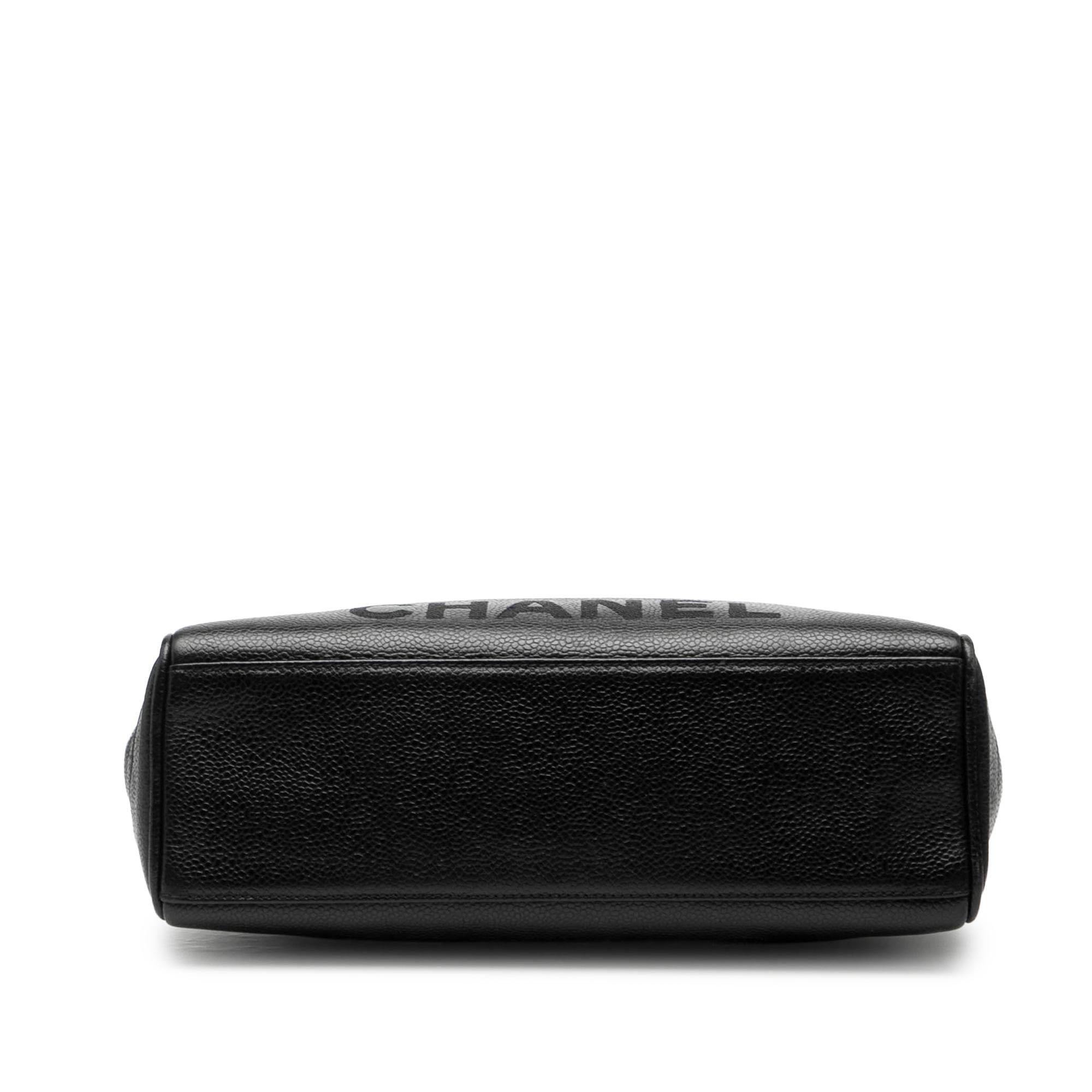 Chanel Caviar Logo Chain Shoulder Bag