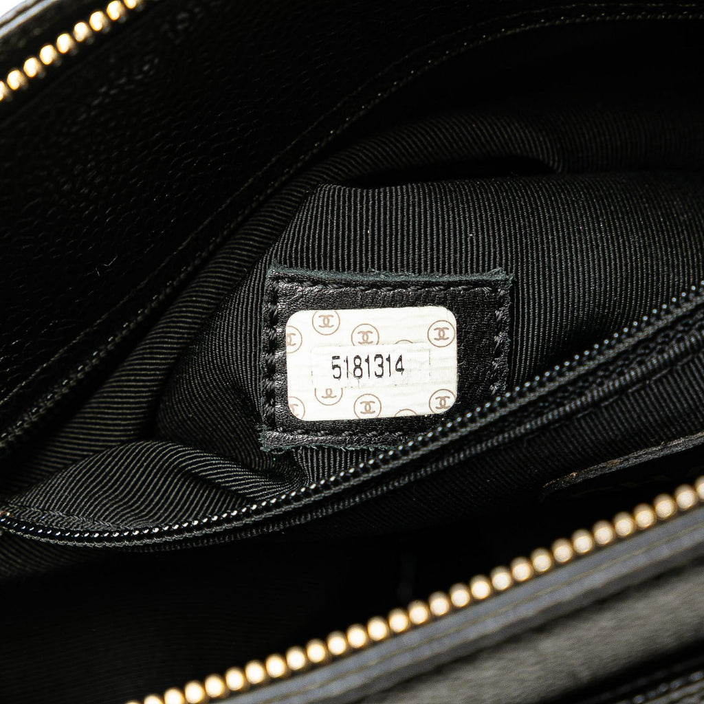 Chanel Caviar Logo Chain Tote