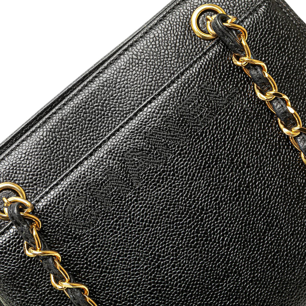 Chanel Caviar Logo Chain Tote