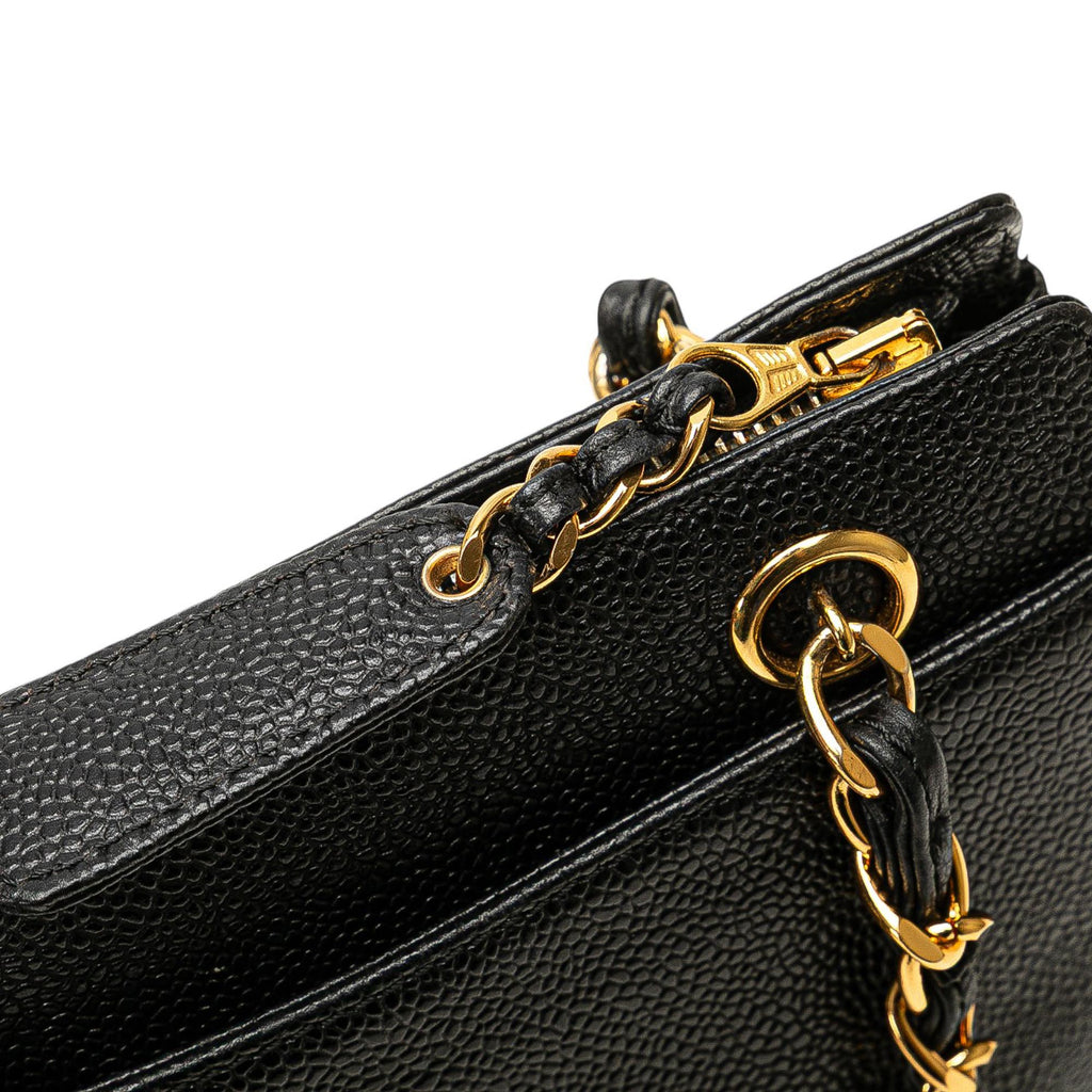 Chanel Caviar Logo Chain Tote