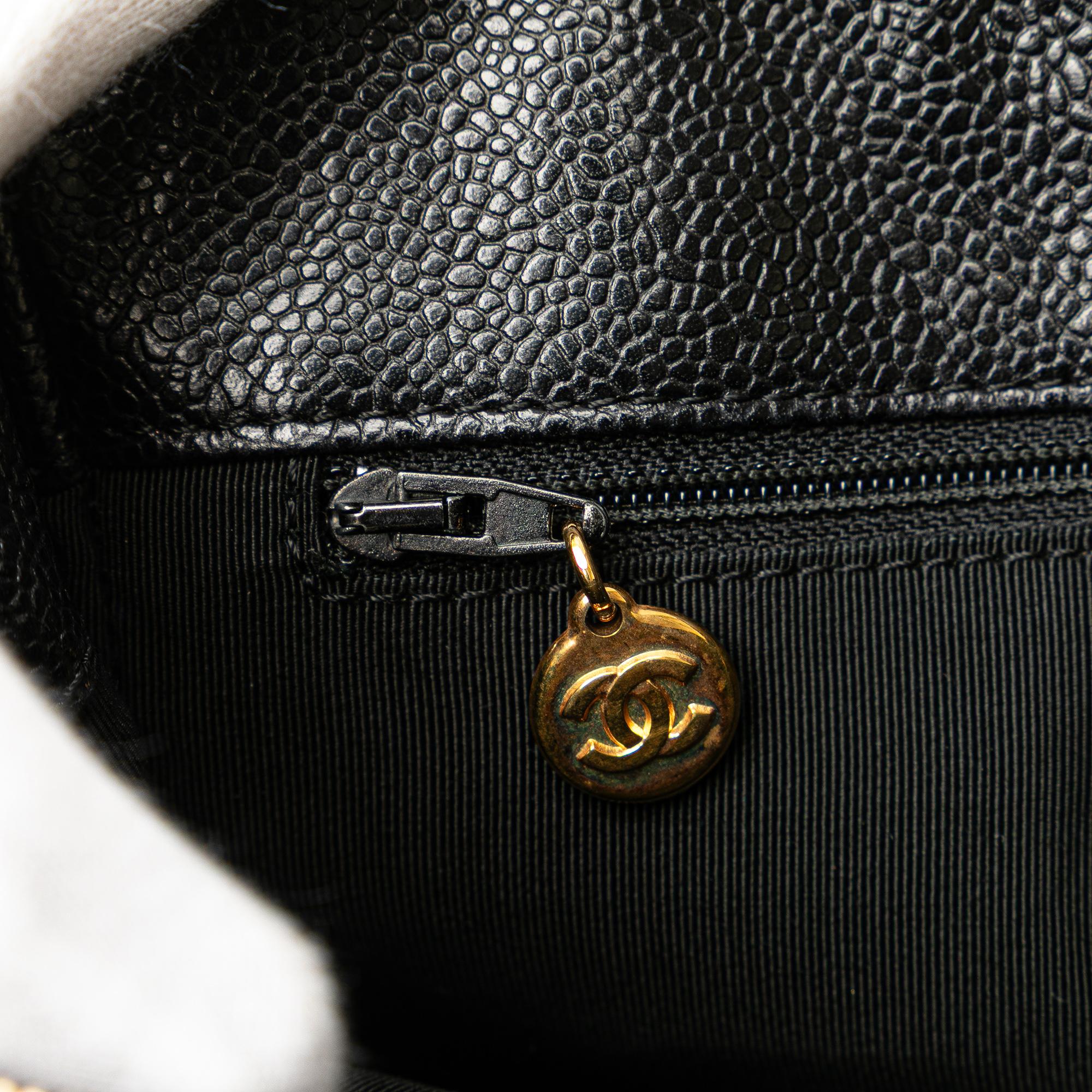 Chanel Caviar Logo Chain Tote