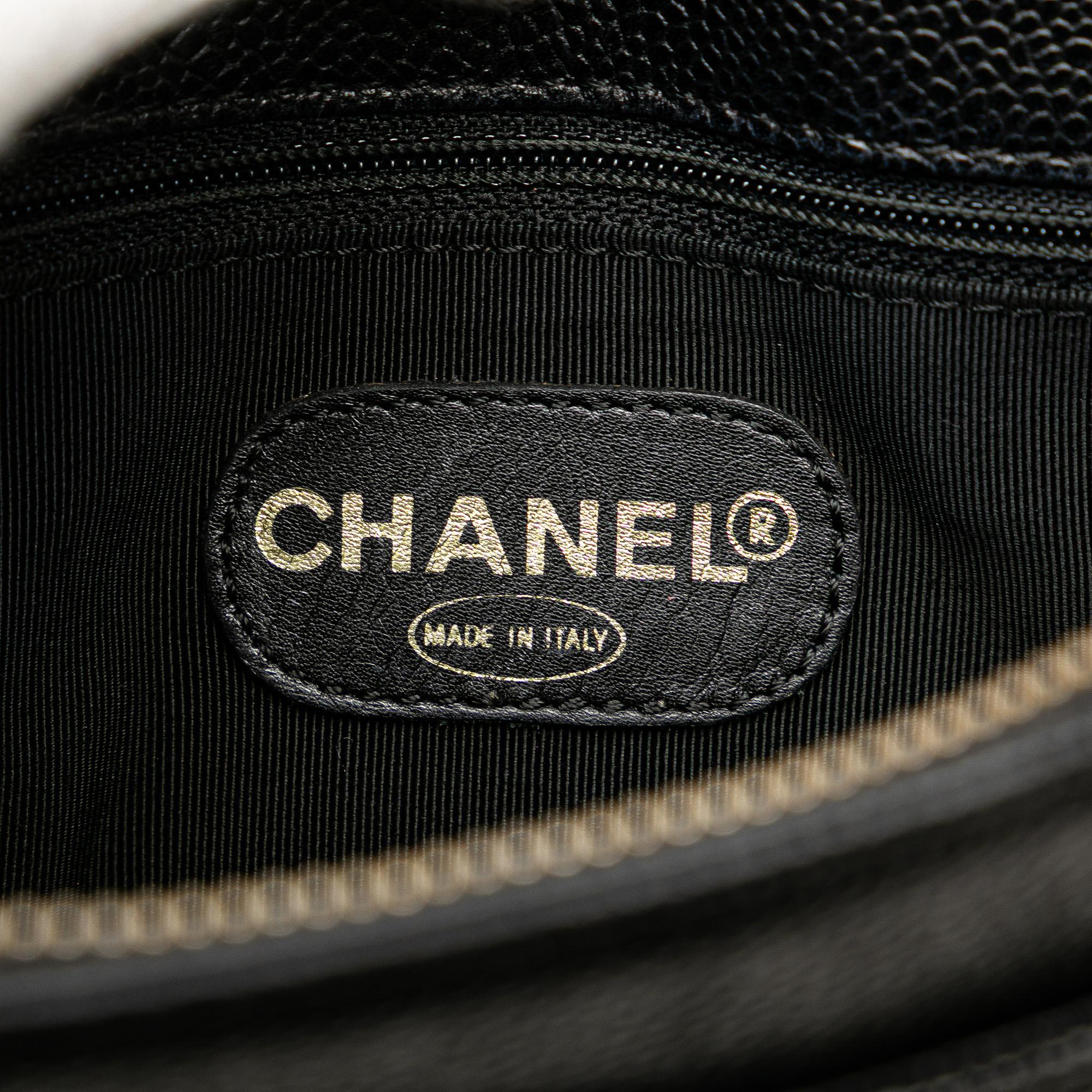 Chanel Caviar Logo Chain Tote