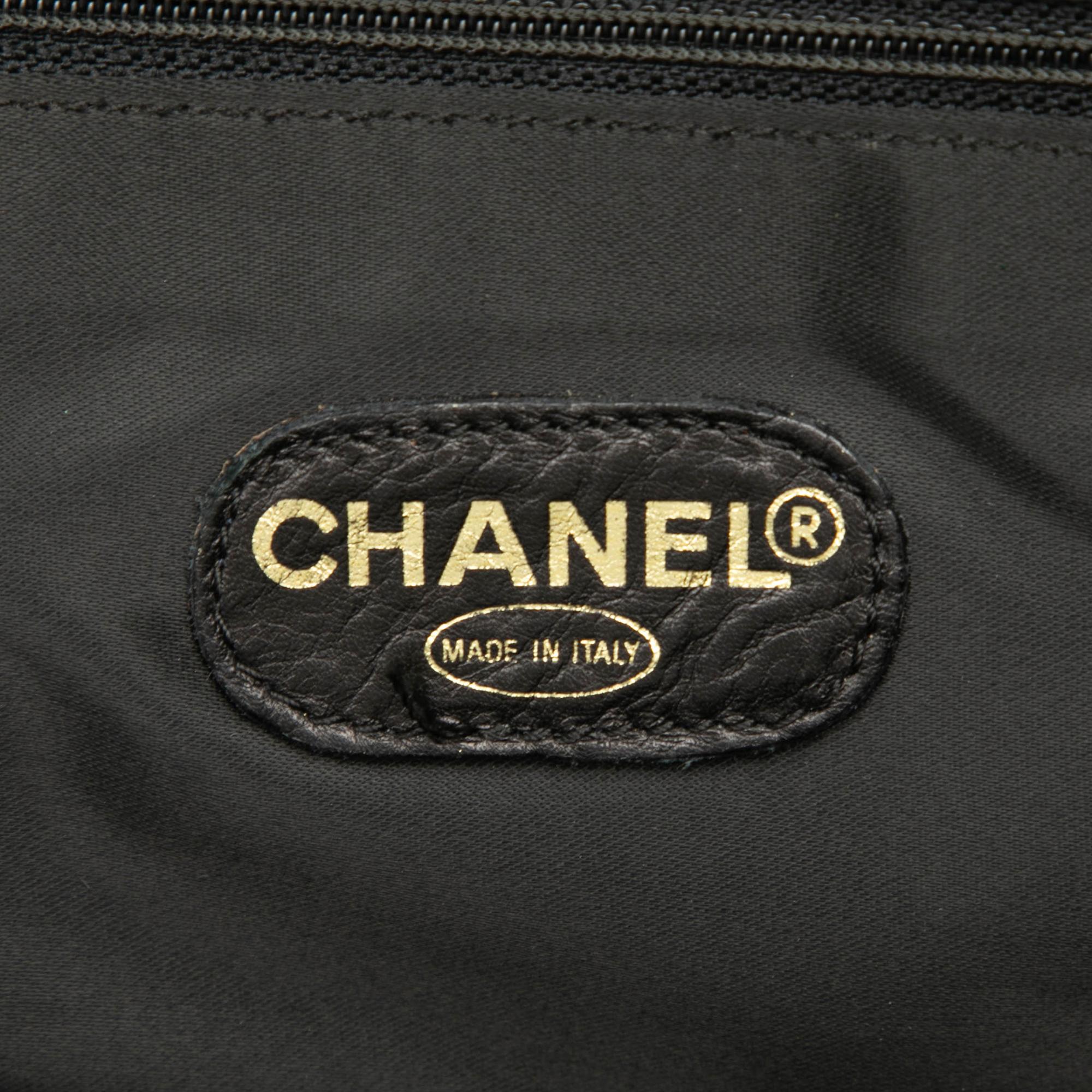 Chanel Caviar Logo Chain Tote