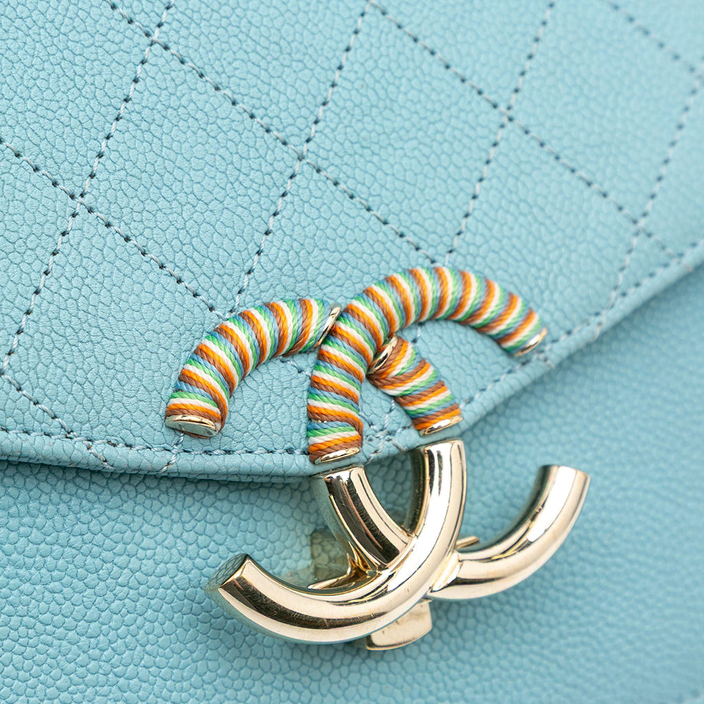 Chanel Caviar Thread Around Chain Flap