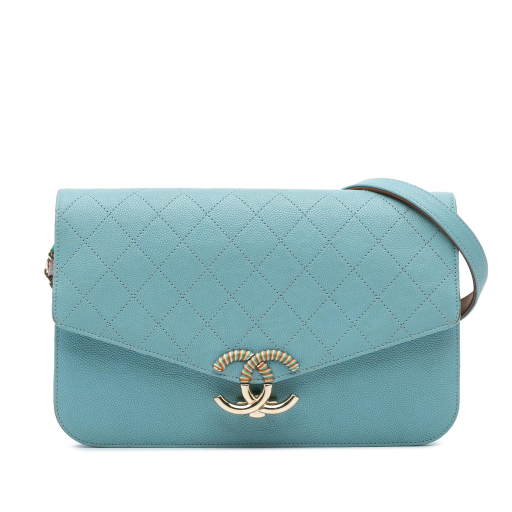 Chanel Caviar Thread Around Chain Flap
