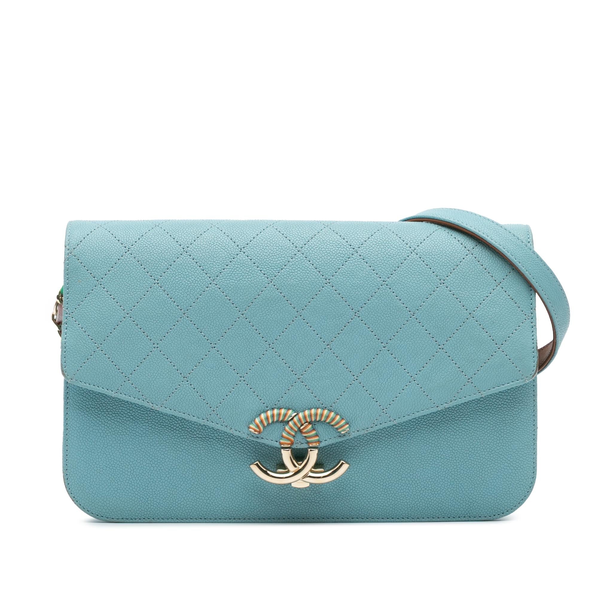 Chanel Caviar Thread Around Chain Flap