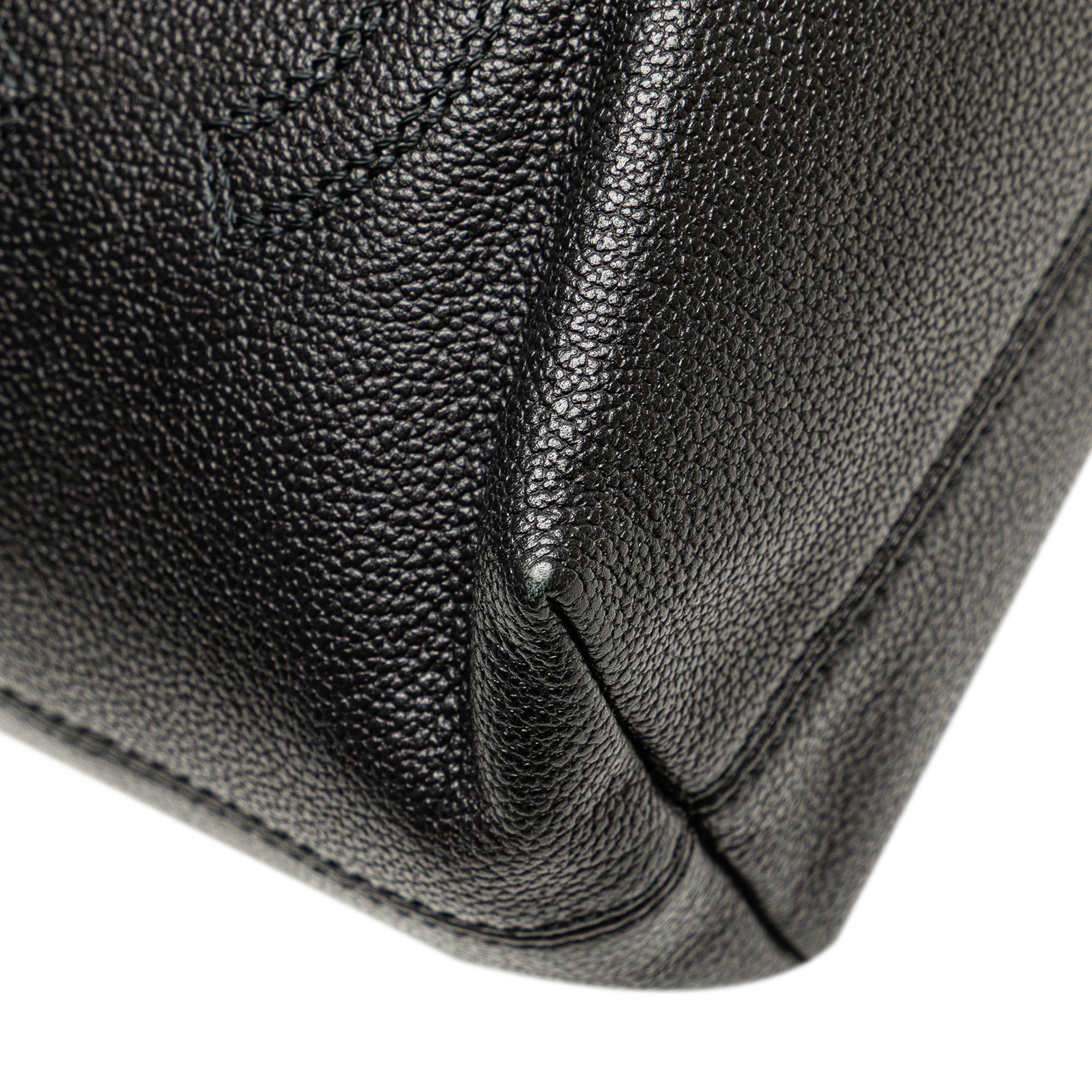 Chanel Caviar Tortoise Chain Fold Over Shoulder Bag