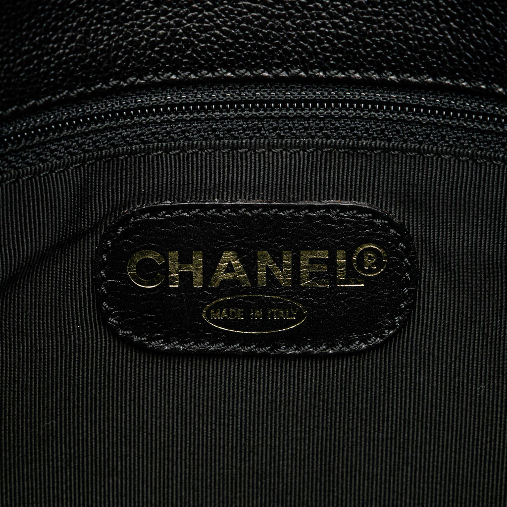 Chanel Caviar Tortoise Chain Fold Over Shoulder Bag