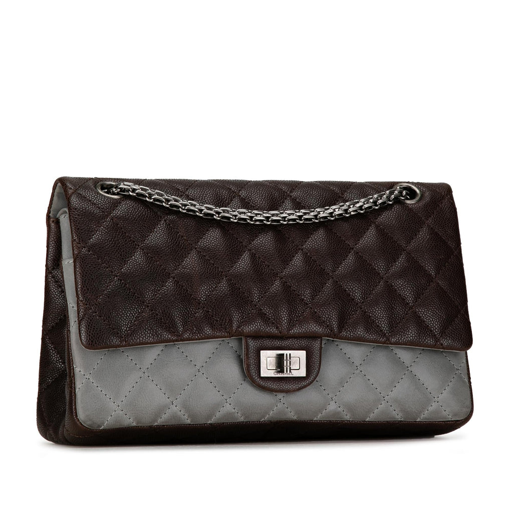 Chanel Caviar and Iridescent Calfskin Reissue 2.55 Double Flap 226