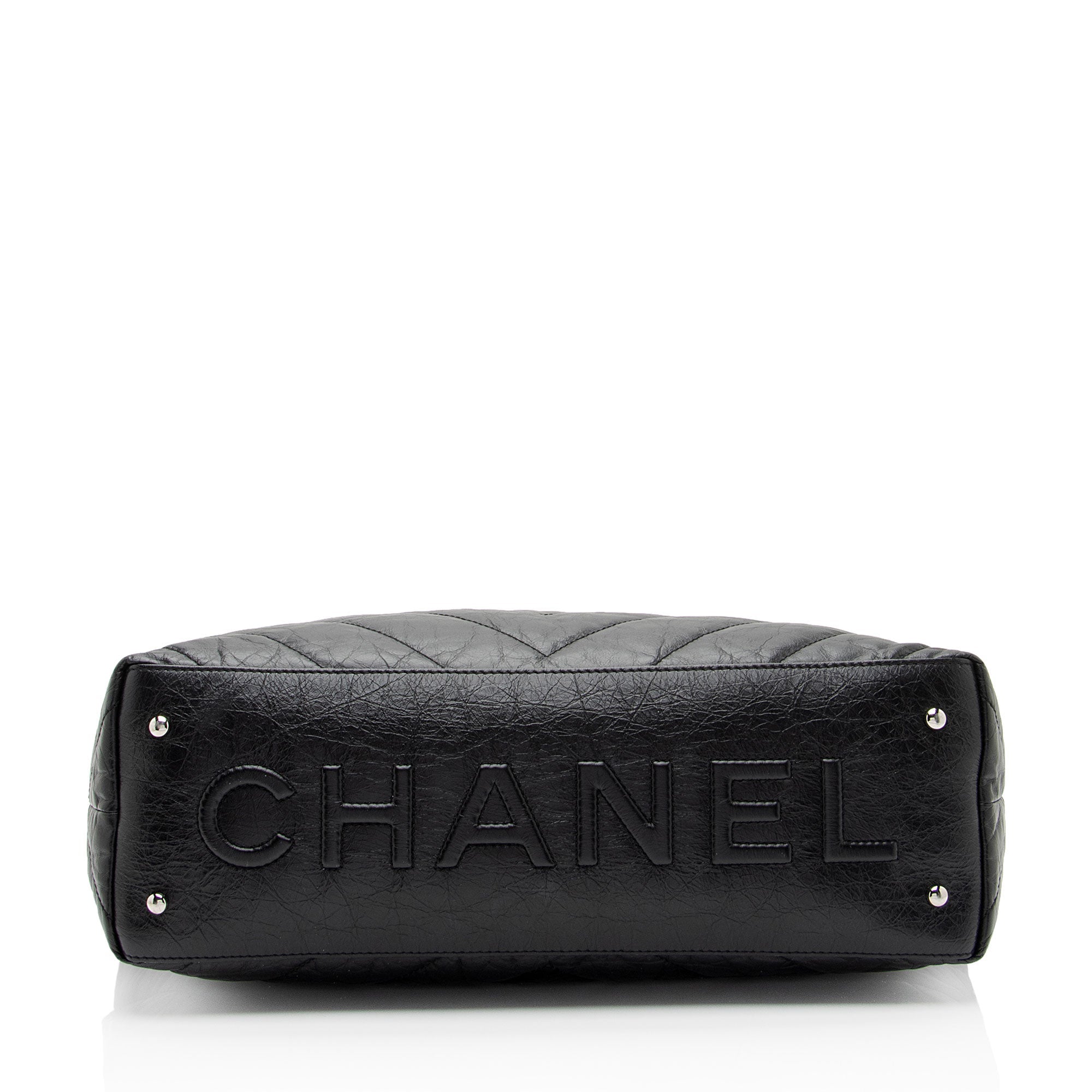 Chanel Chevron Aged Calfskin Big Bang Hobo (SHF-3kJJhz)