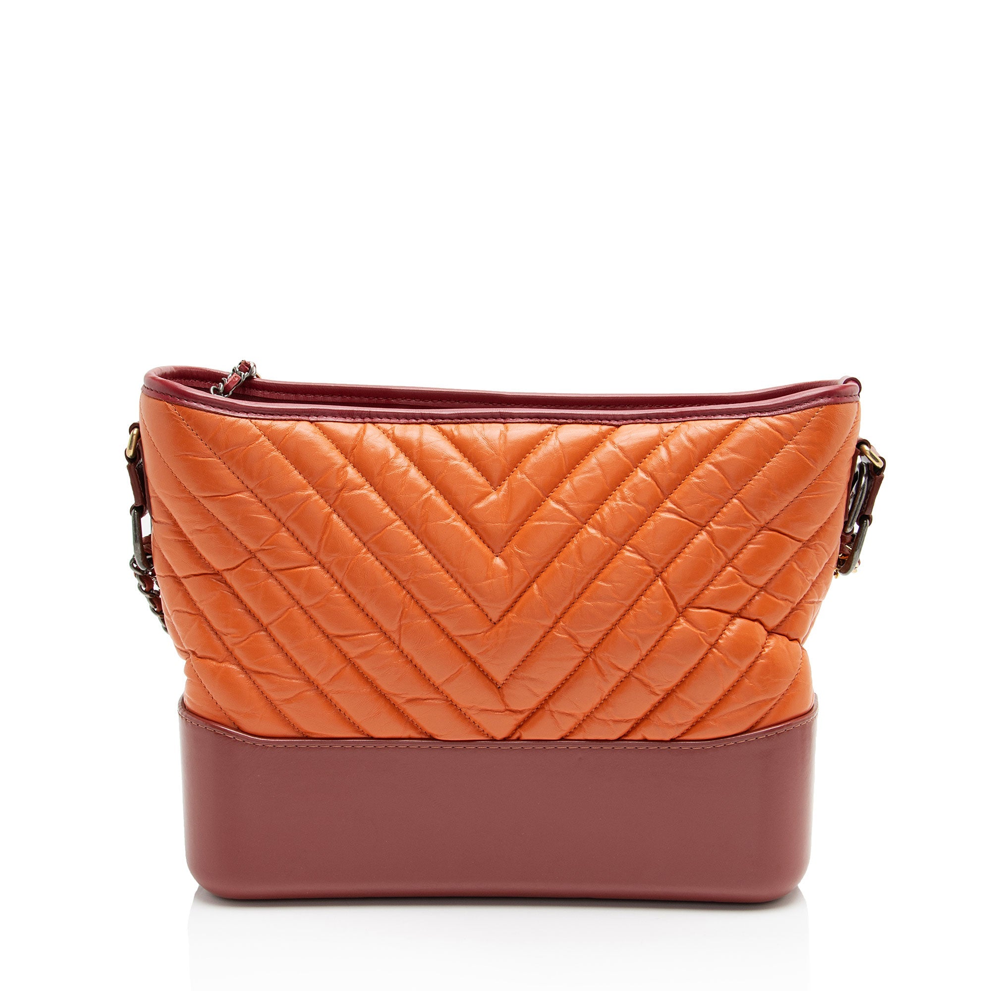 Chanel Chevron Aged Calfskin Gabrielle Medium Hobo