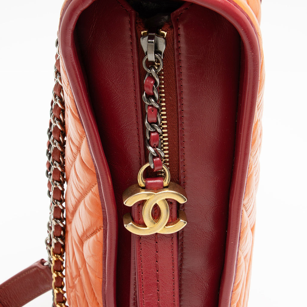 Chanel Chevron Aged Calfskin Gabrielle Medium Hobo