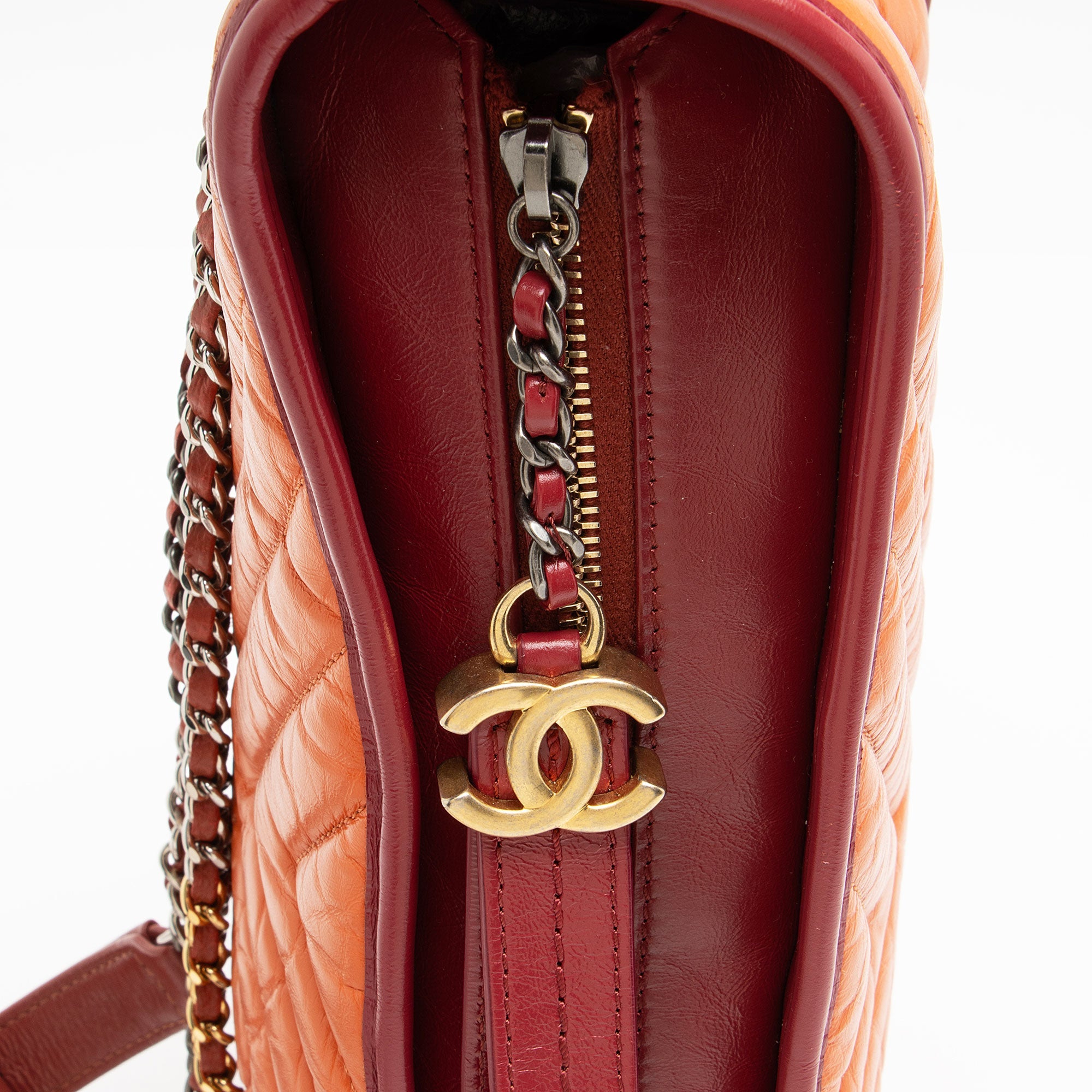 Chanel Chevron Aged Calfskin Gabrielle Medium Hobo