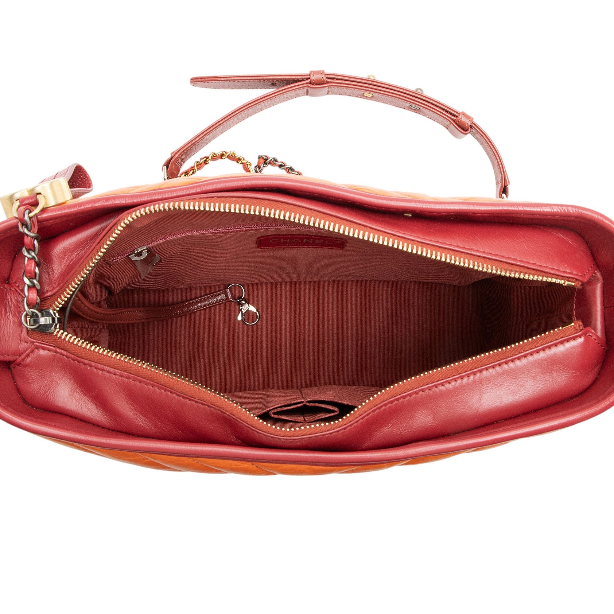 Chanel Chevron Aged Calfskin Gabrielle Medium Hobo