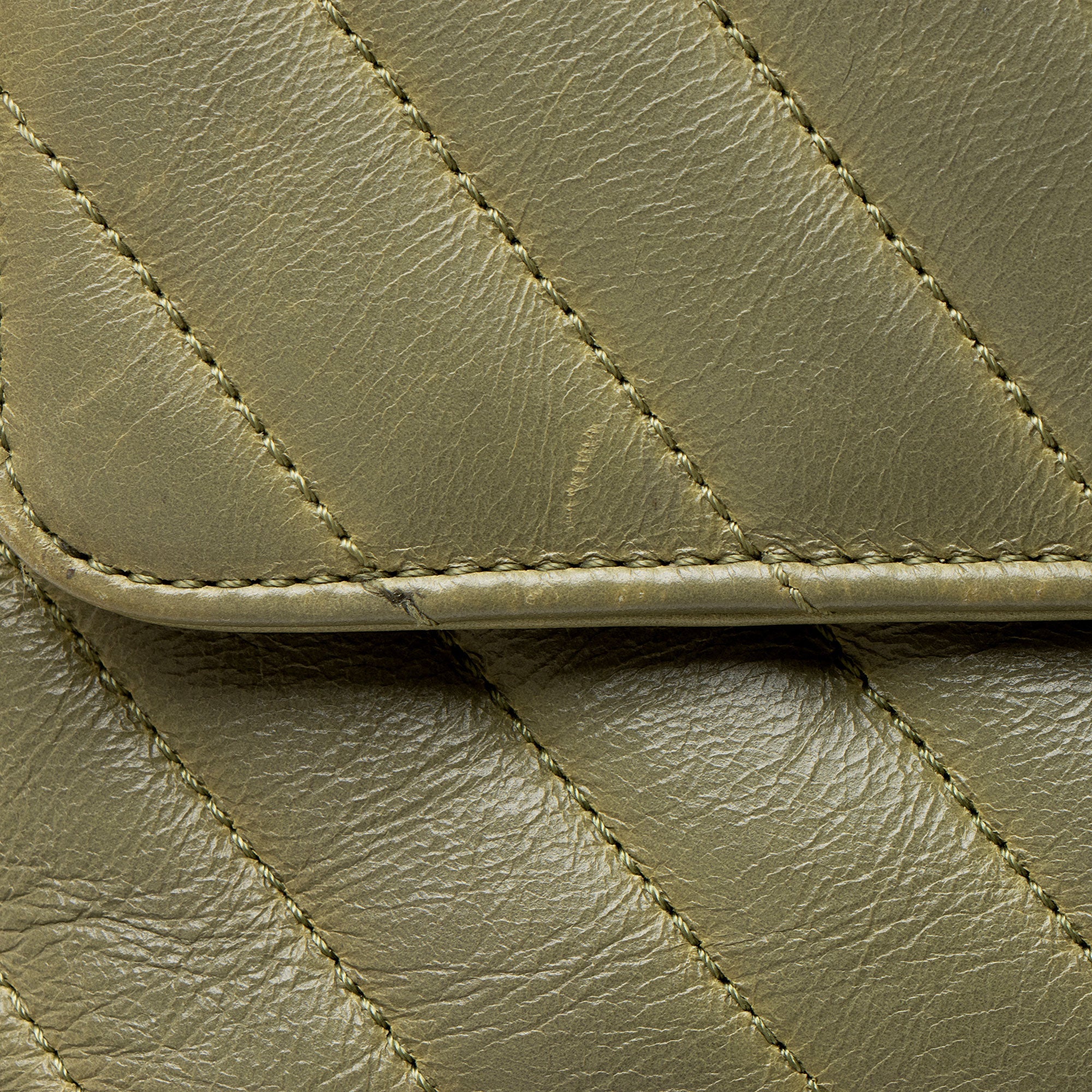 Chanel Chevron Aged Calfskin Lizard Coco Small Top Handle