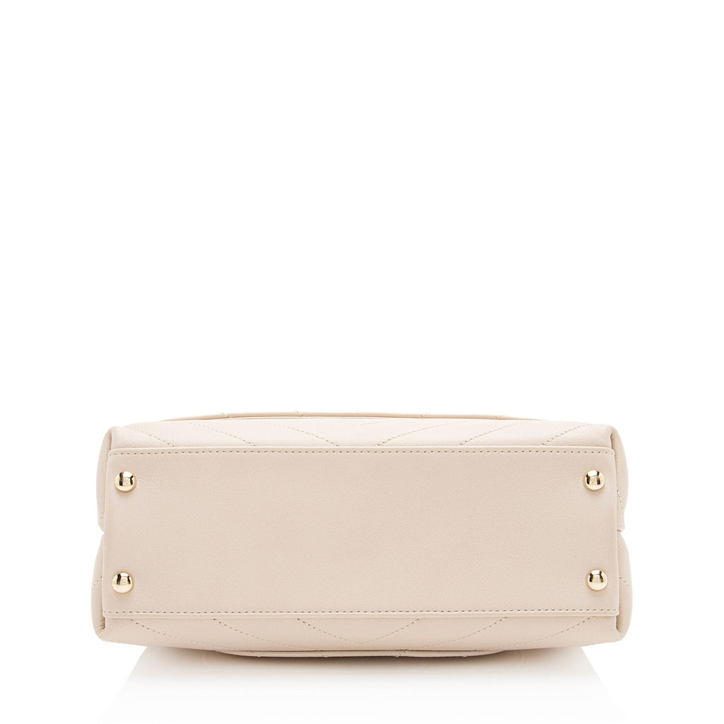Chanel Chevron Calfskin Chic Small Top Handle