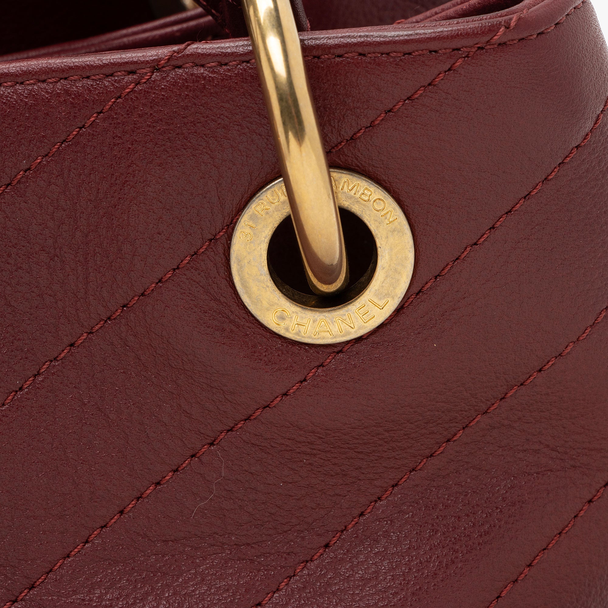 Chanel Chevron Calfskin Python Chic Small Shopping Tote