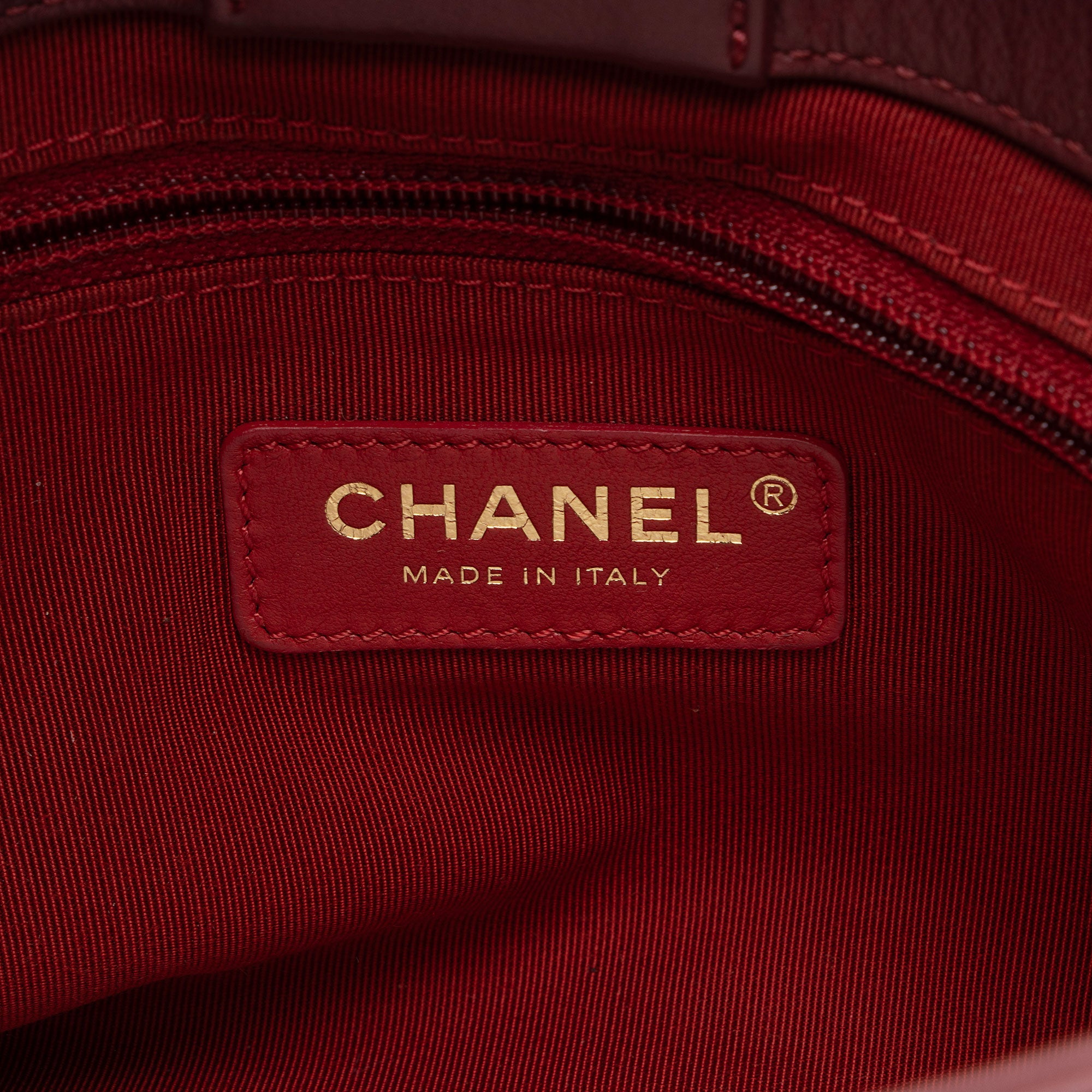 Chanel Chevron Calfskin Python Chic Small Shopping Tote