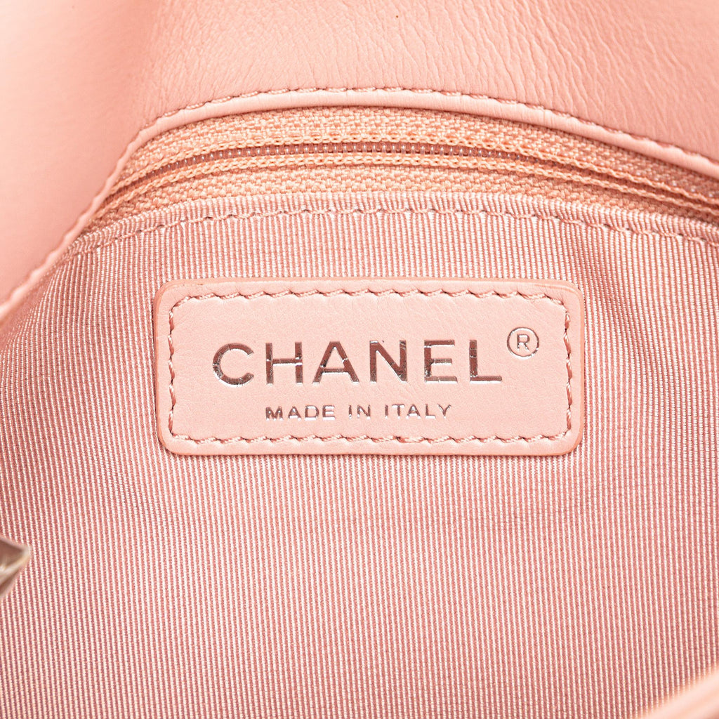Chanel Chevron Calfskin Studded Full Flap