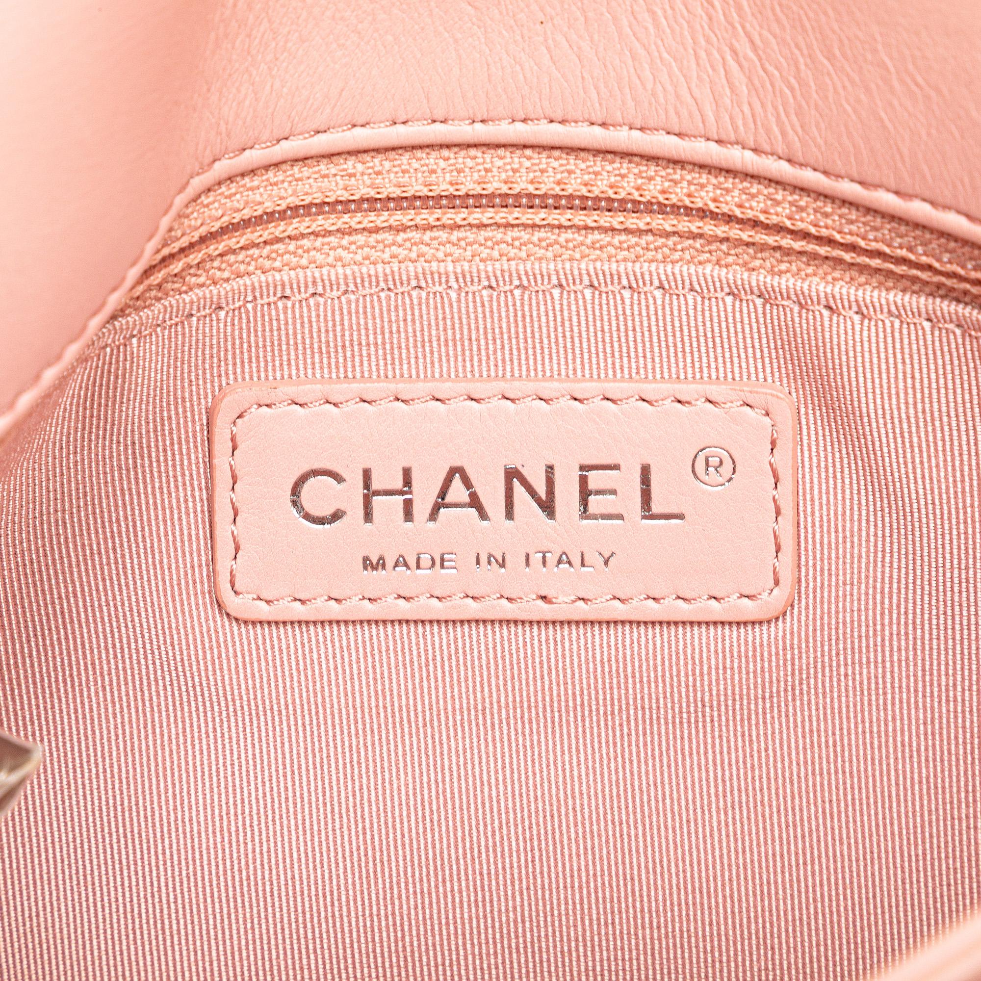 Chanel Chevron Calfskin Studded Full Flap